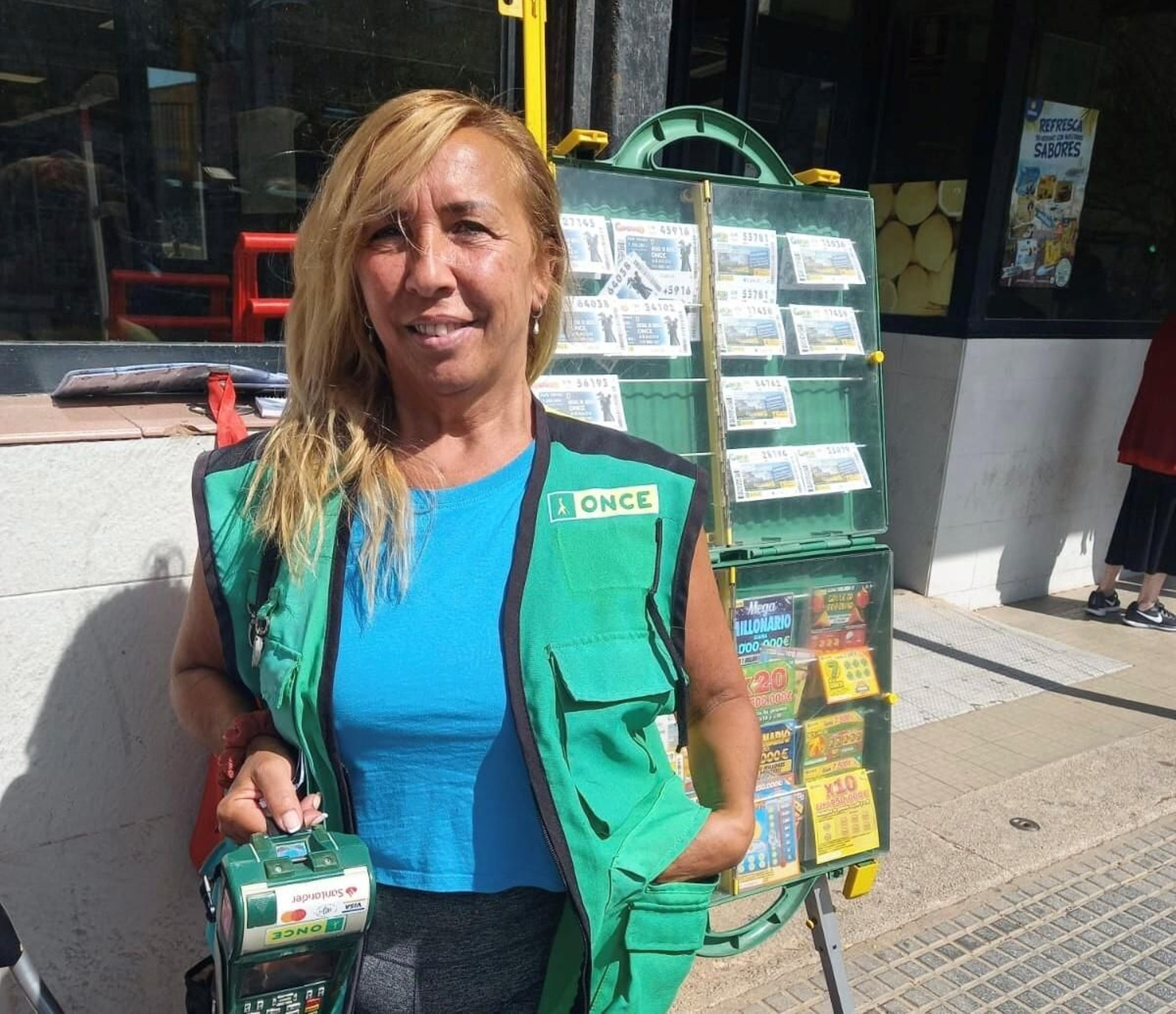 La vendedora de la ONCE que ha repartido 815.000 euros en el mercado de Huelin. La vendedora de la ONCE que ha repartido 815.000 euros en el mercado de Huelin.
