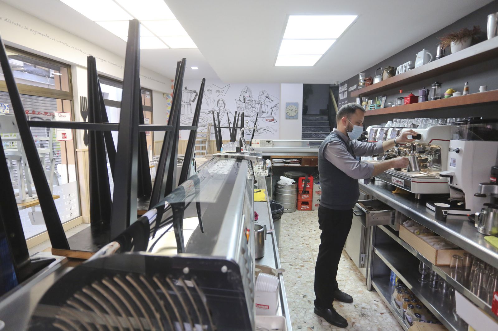 Málaga capital vive el primer día de su nuevo cierre