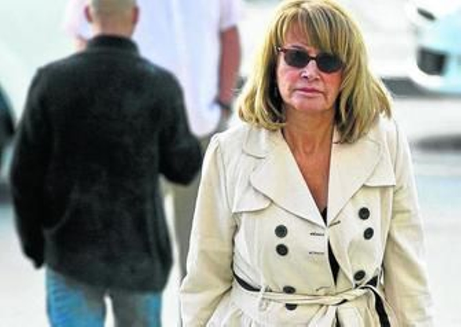 Isabel García Marcos, a su llegada a la Ciudad de la Justicia.