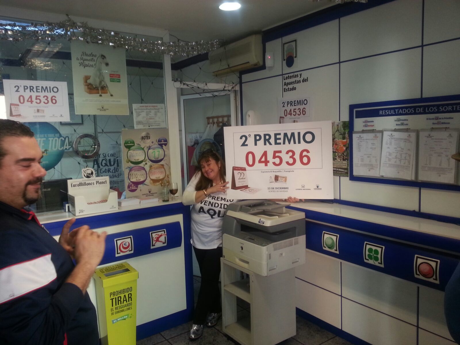 Los premiados en la Lotería de Navidad en Málaga