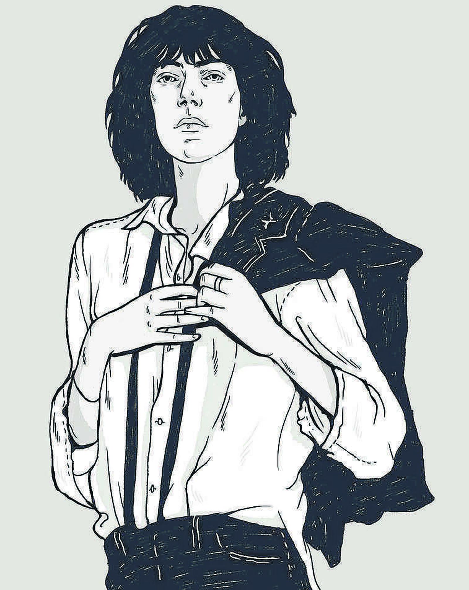 Una ilustración de la portada de ‘Horses’, el primer disco de la cantante.