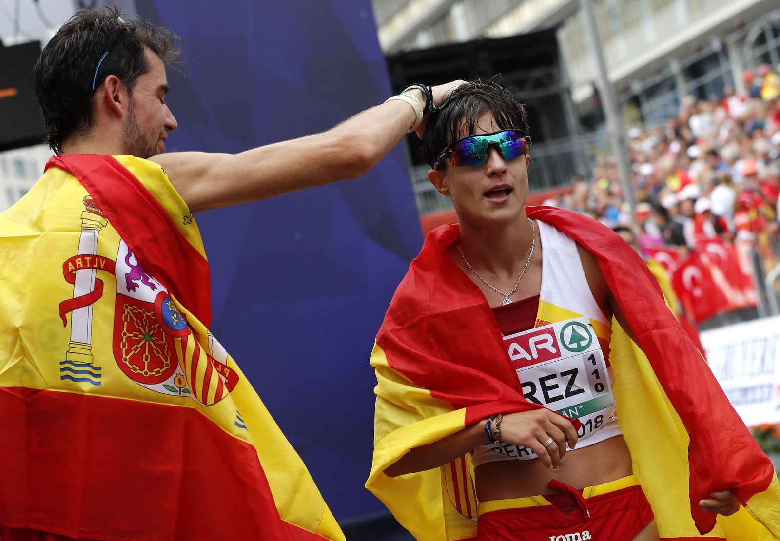 Álvaro Martín y María Pérez dieron a España dos oros en los 20 kilómetros marcha.