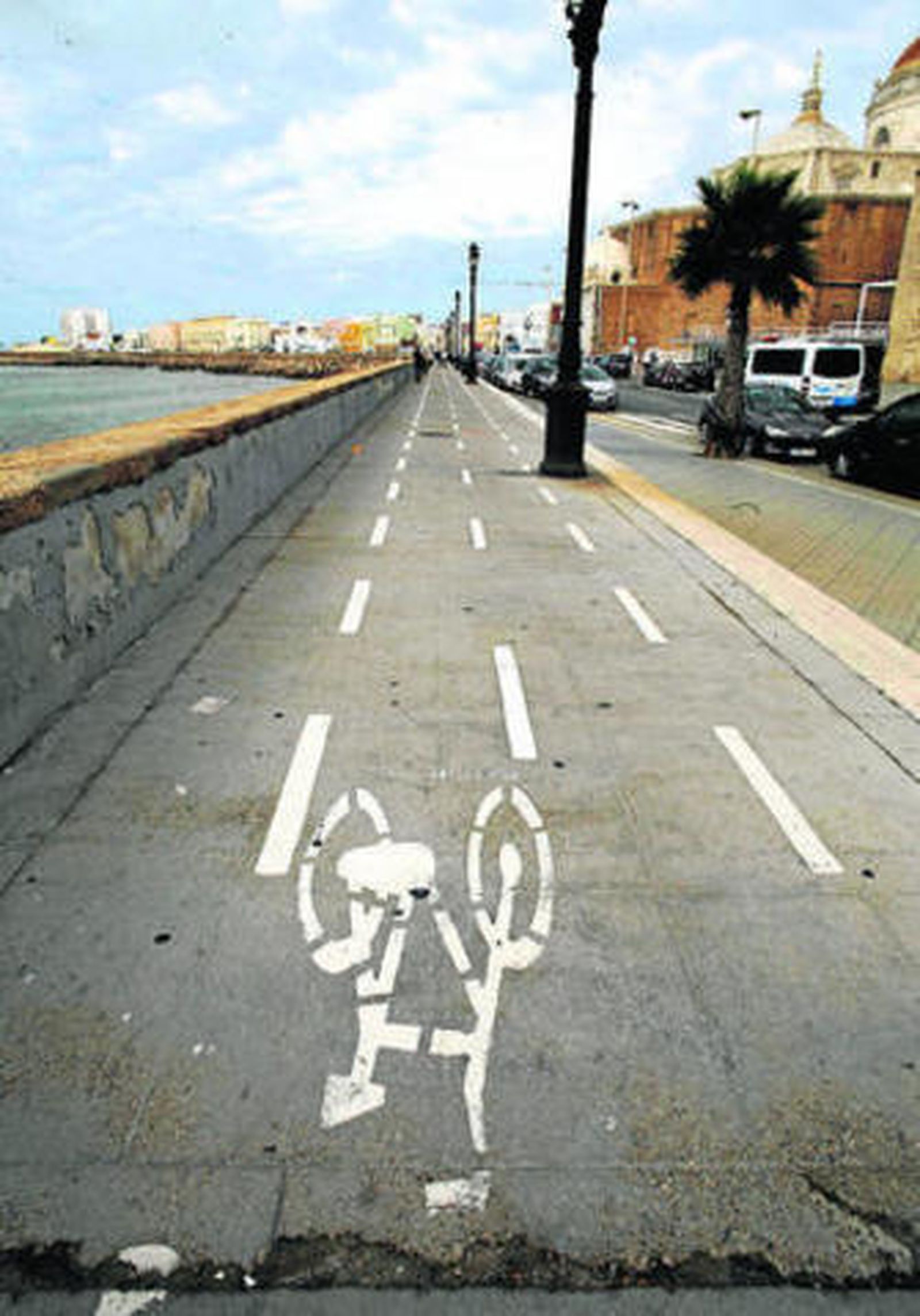 El carril bici del Campo del Sur, en una imagen de archivo.