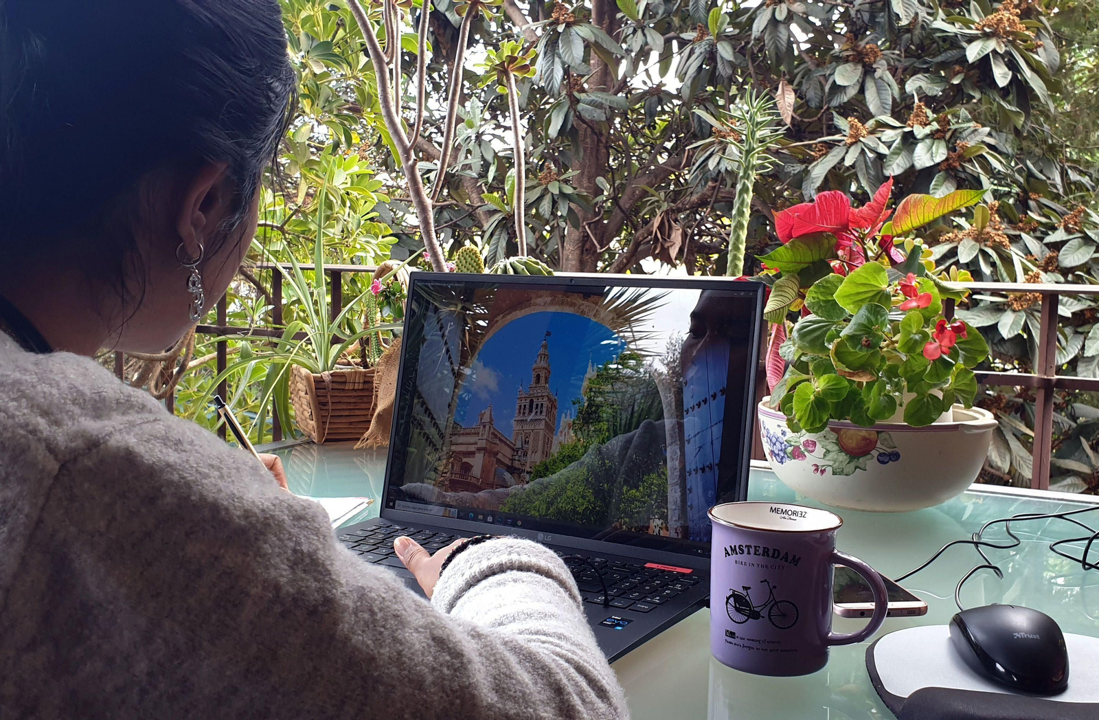 Una nómada digital.