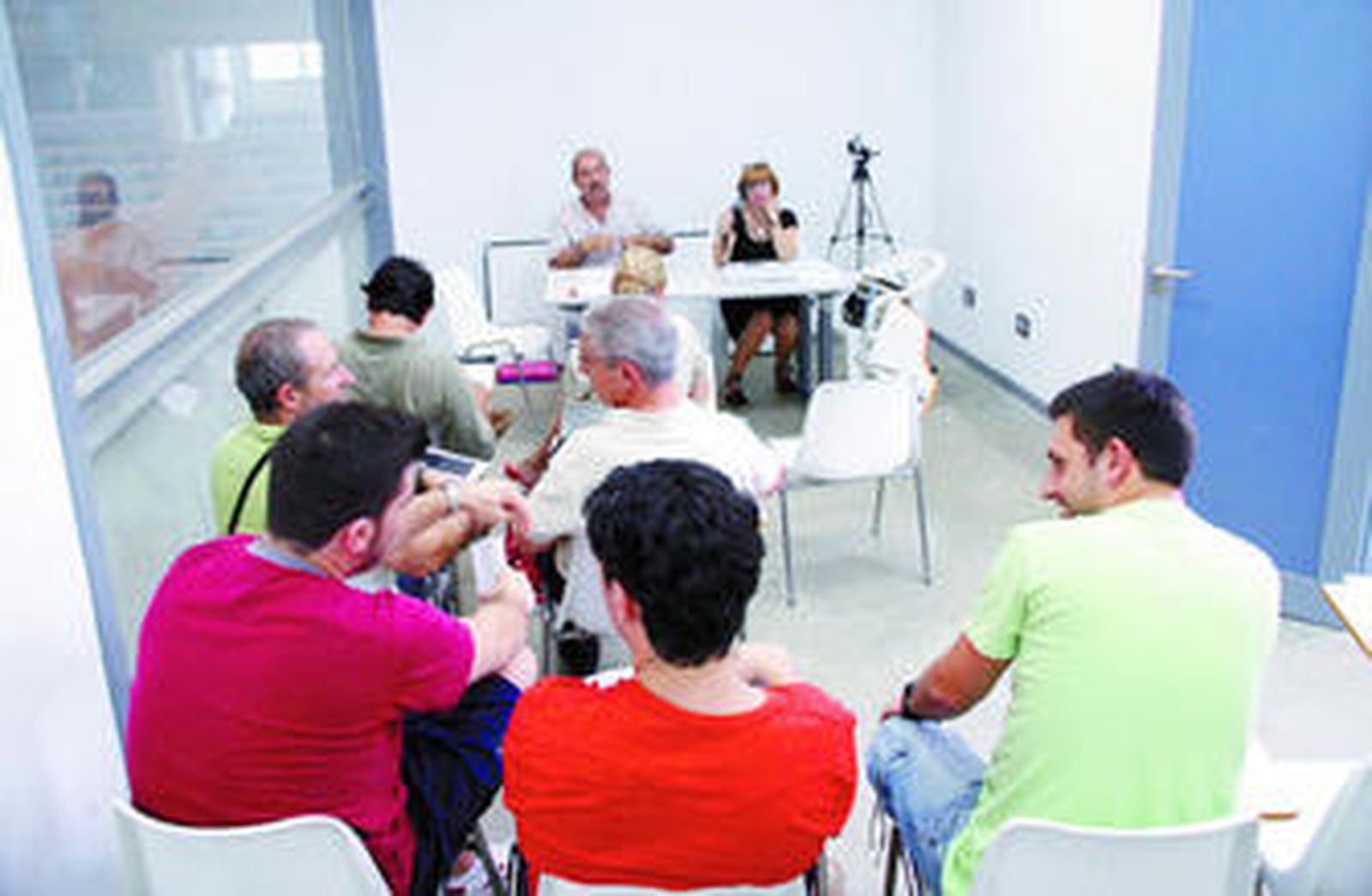 Imagen de la asamblea del CD Huelva celebrada el pasado día 15.