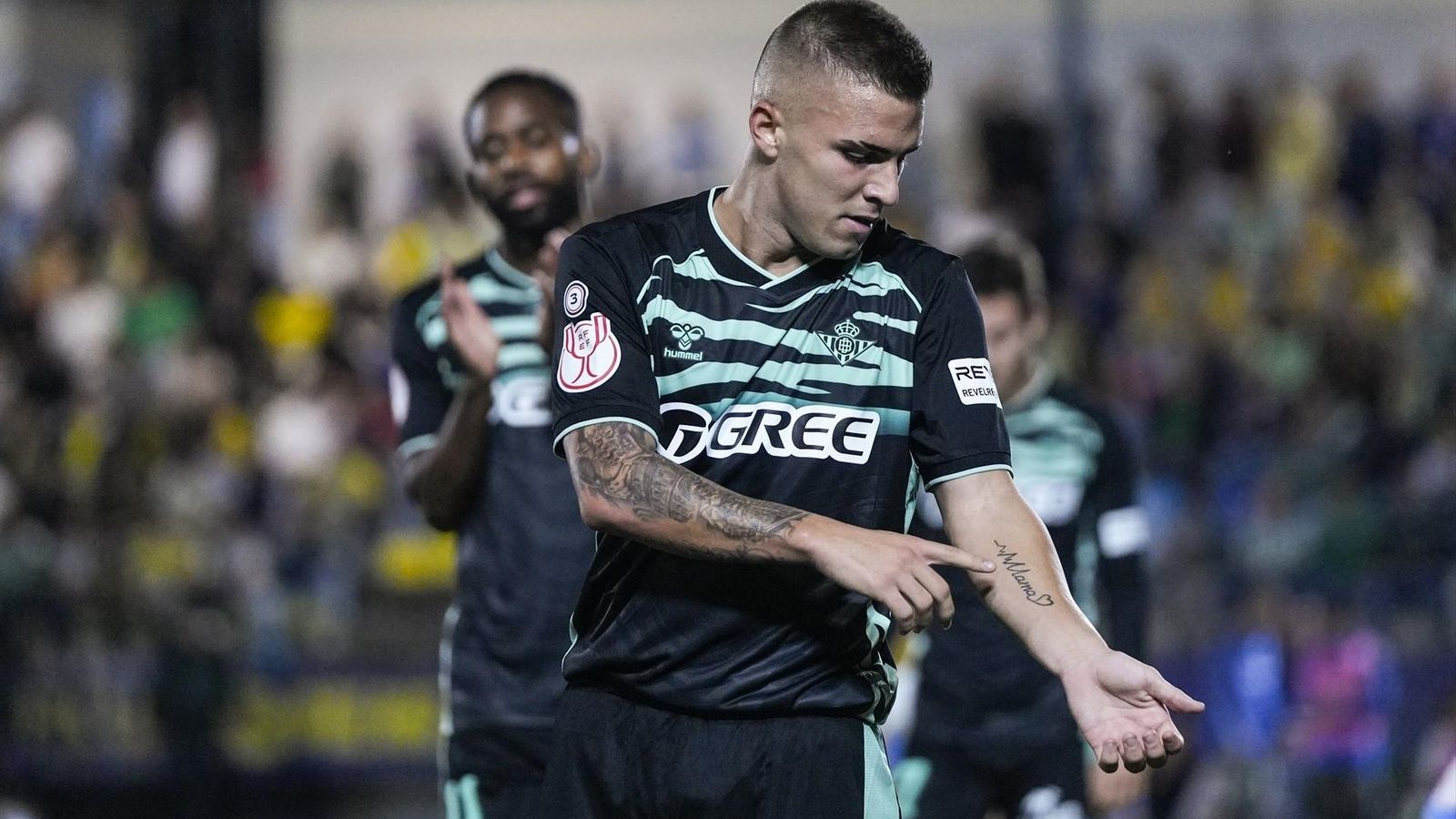 Pablo García dedica uno de sus goles en la Copa a una persona especial.