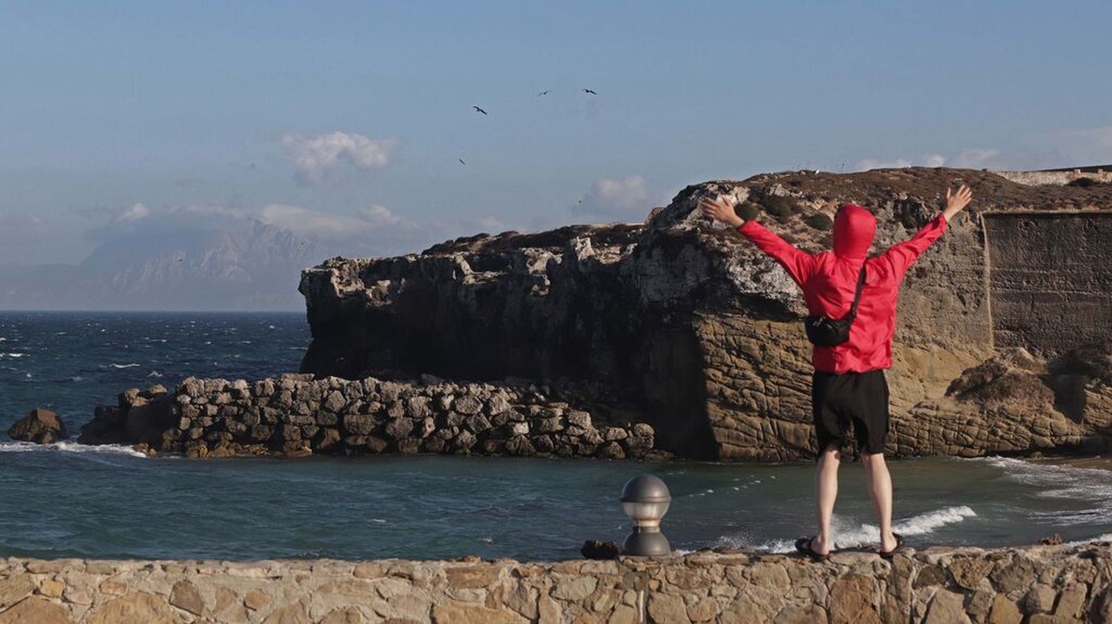 Una vista del Estrecho desde Tarifa.