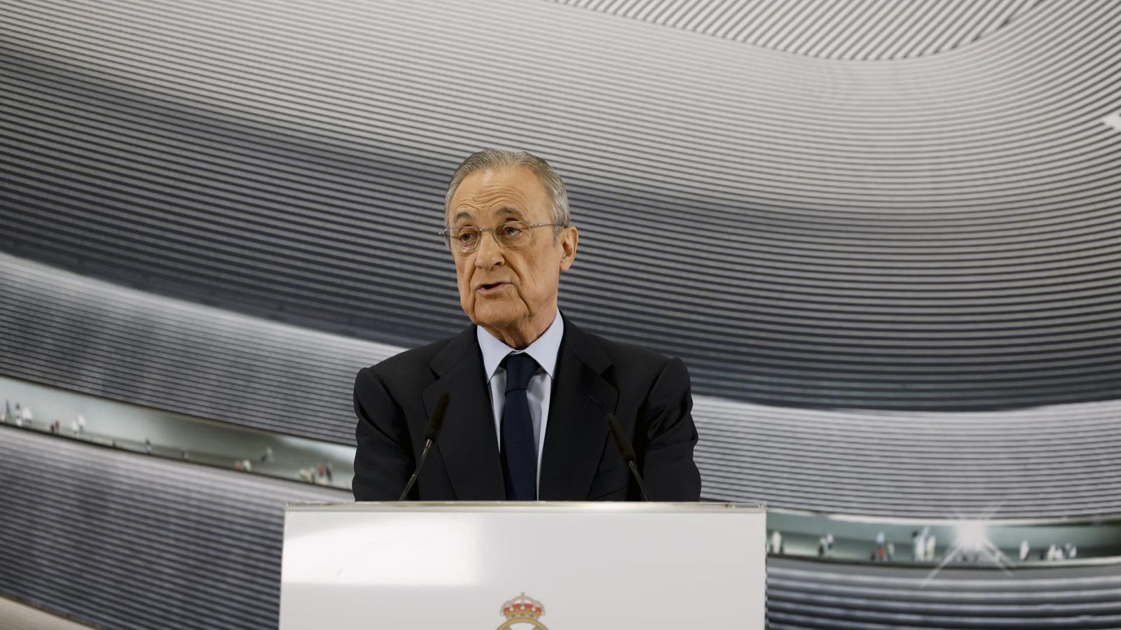 Florentino Pérez, durante la última asamblea del Real Madrid.