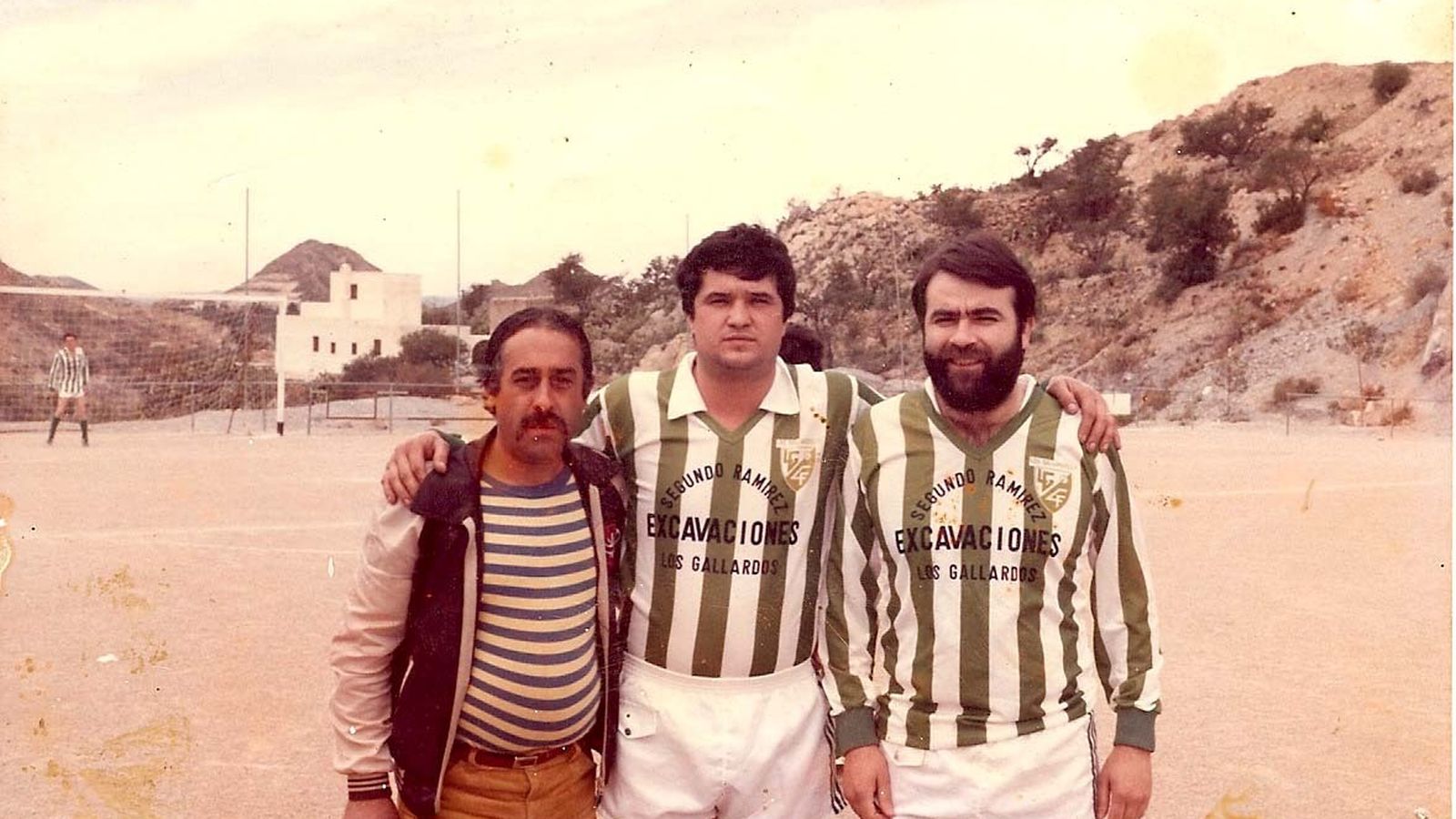 Agustín Latorre, Juan Caparrós y Antonio Torres en el Campo de Mojacar 1987.