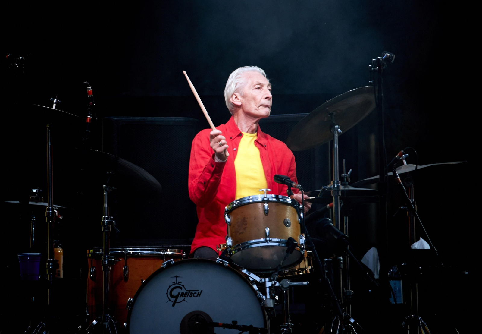 Charlie Watts en un concierto de The Rolling Stones en el Olympiastadion de Berlín en 2018.