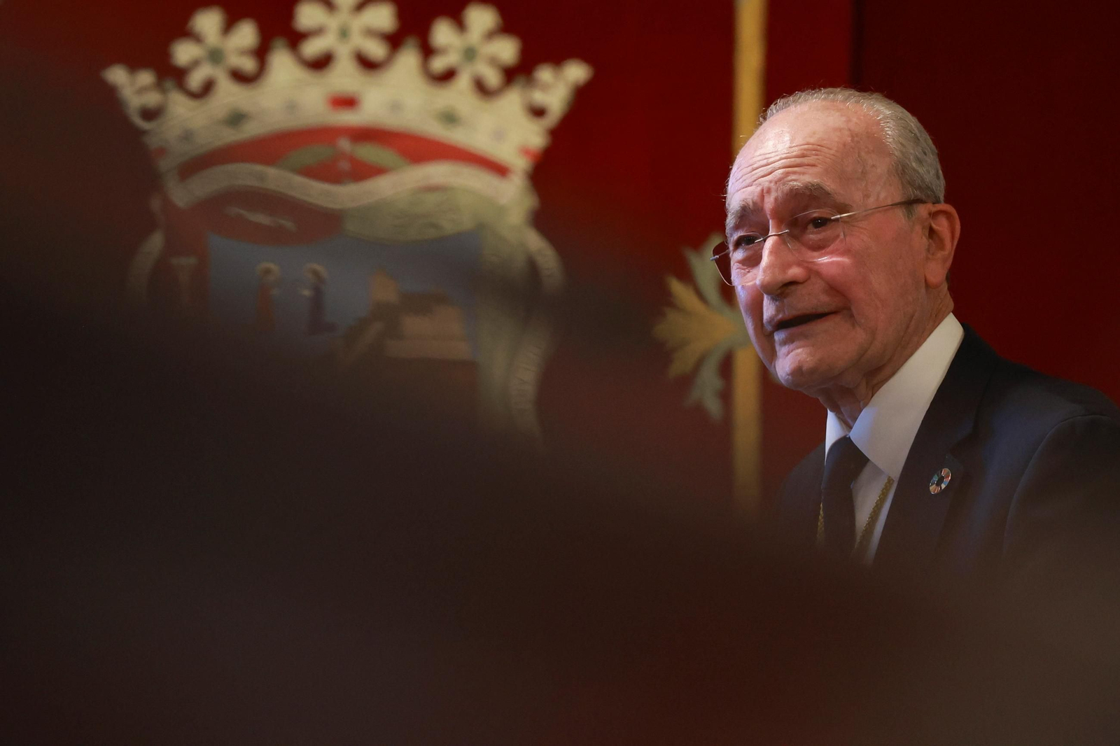 El alcalde de Málaga, Francisco de la Torre, durante un acto en el Salón de Plenos del Ayuntamiento de Málaga en una fotografía de archivo.