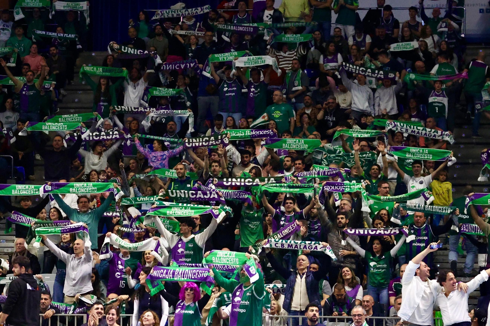 Búscate en las gradas del Carpena durante el Unicaja-Valencia Basket