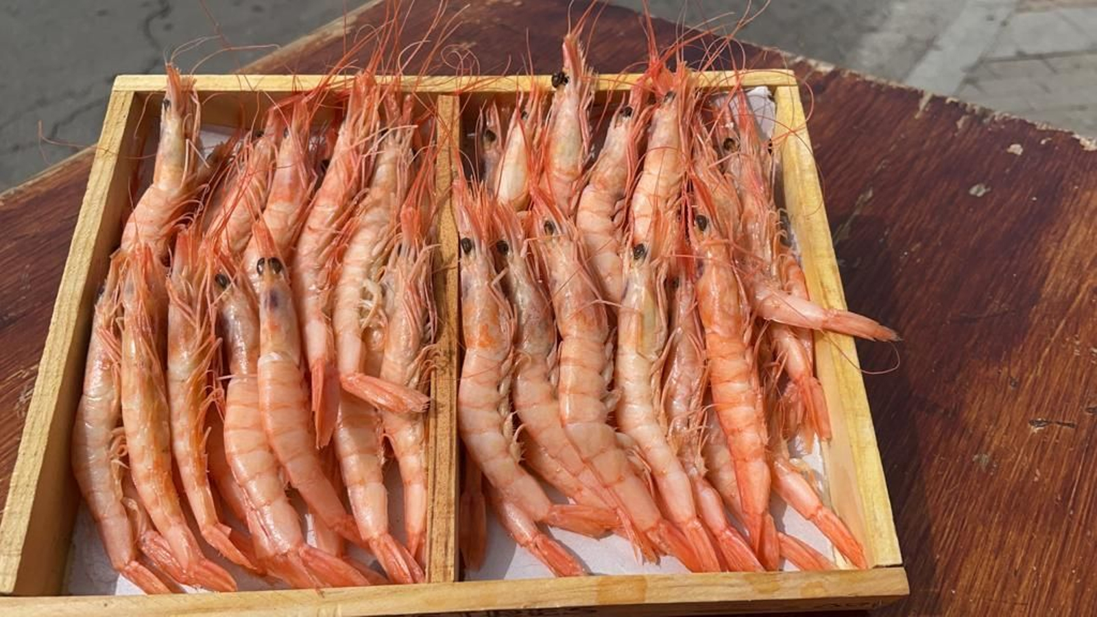 Comer gambas de Huelva