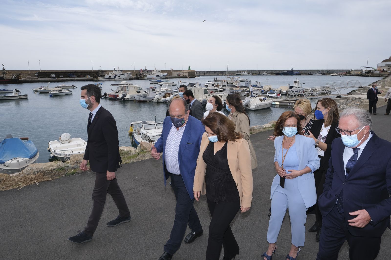 Fotogalería visita obras nuevo fondeadero del Puerto Pesquero de Almería