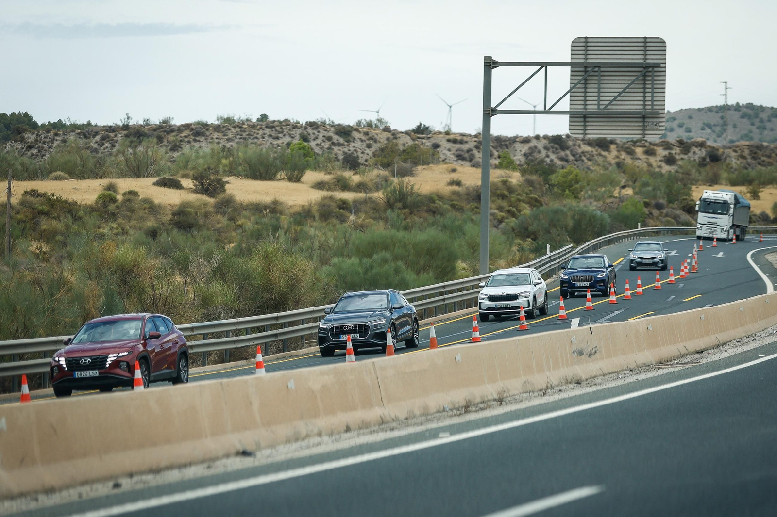Fotos: así ha ido el primer día de cortes en la autovía A-44 de la Costa de Granada