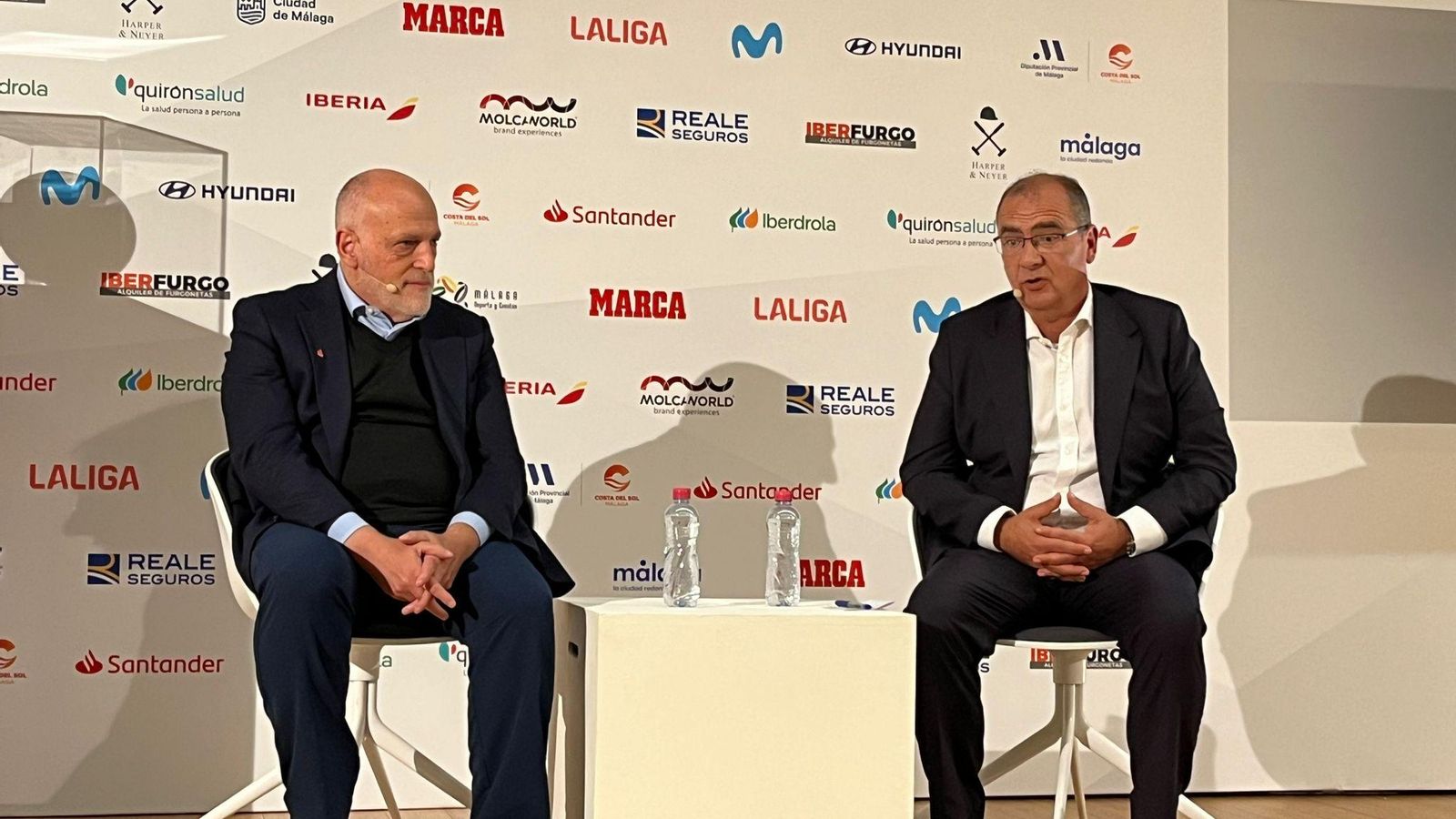 Tebas y Gallardo en el evento