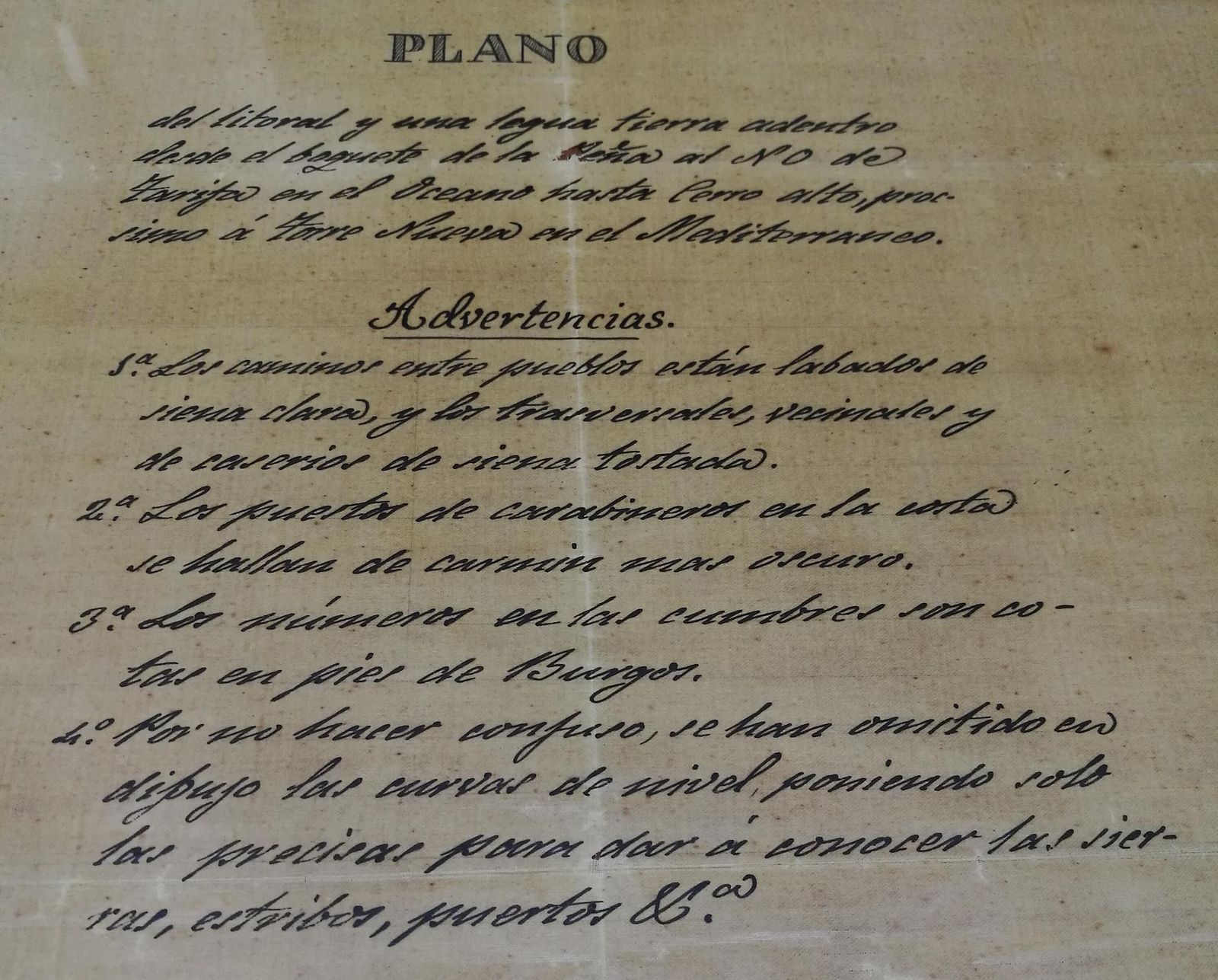 Algunas de las acotaciones hechas para la interpretación del plano.