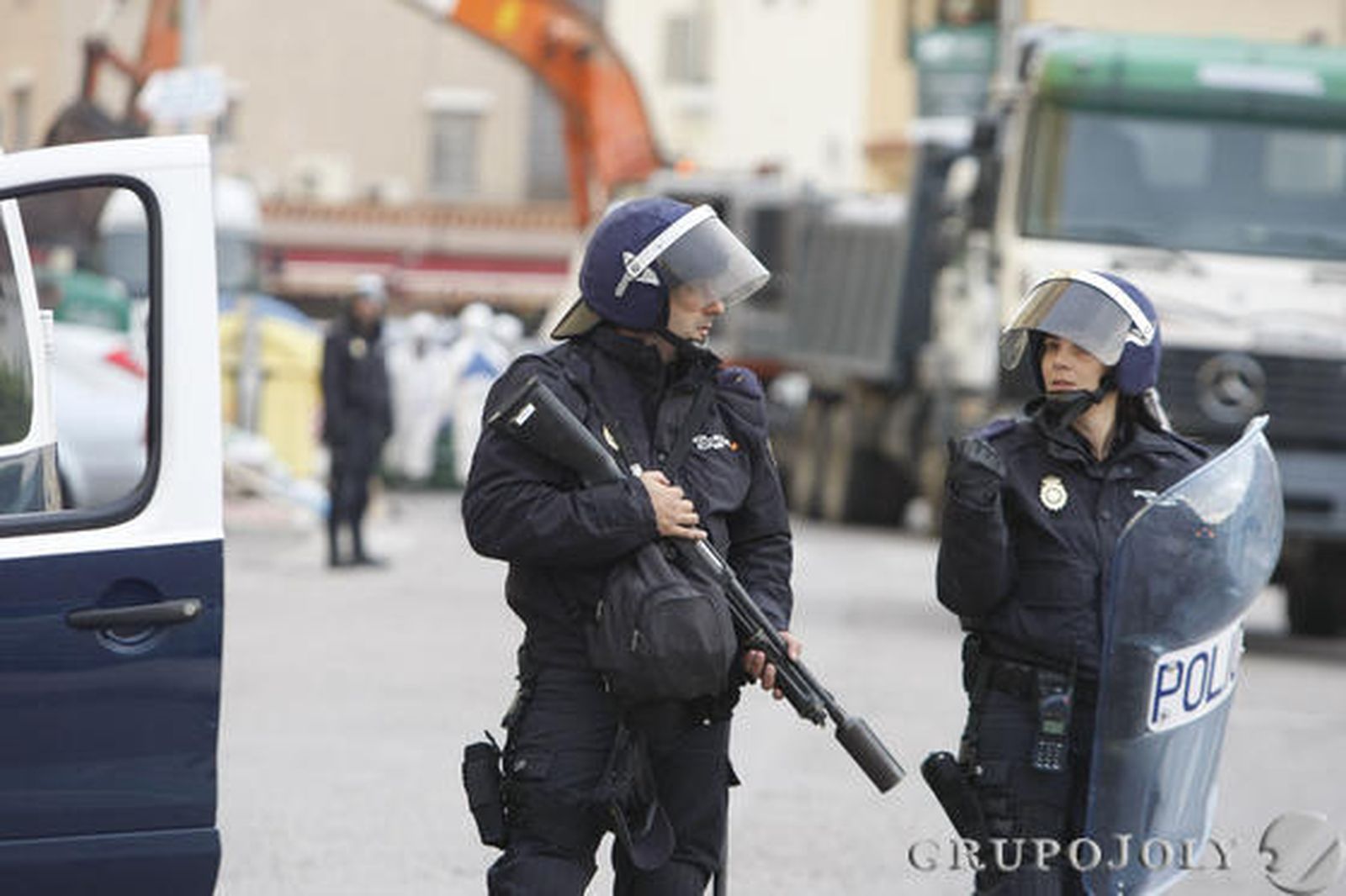 Los antidisturbios acordanaron las zonas próximas.

Foto: Pascual