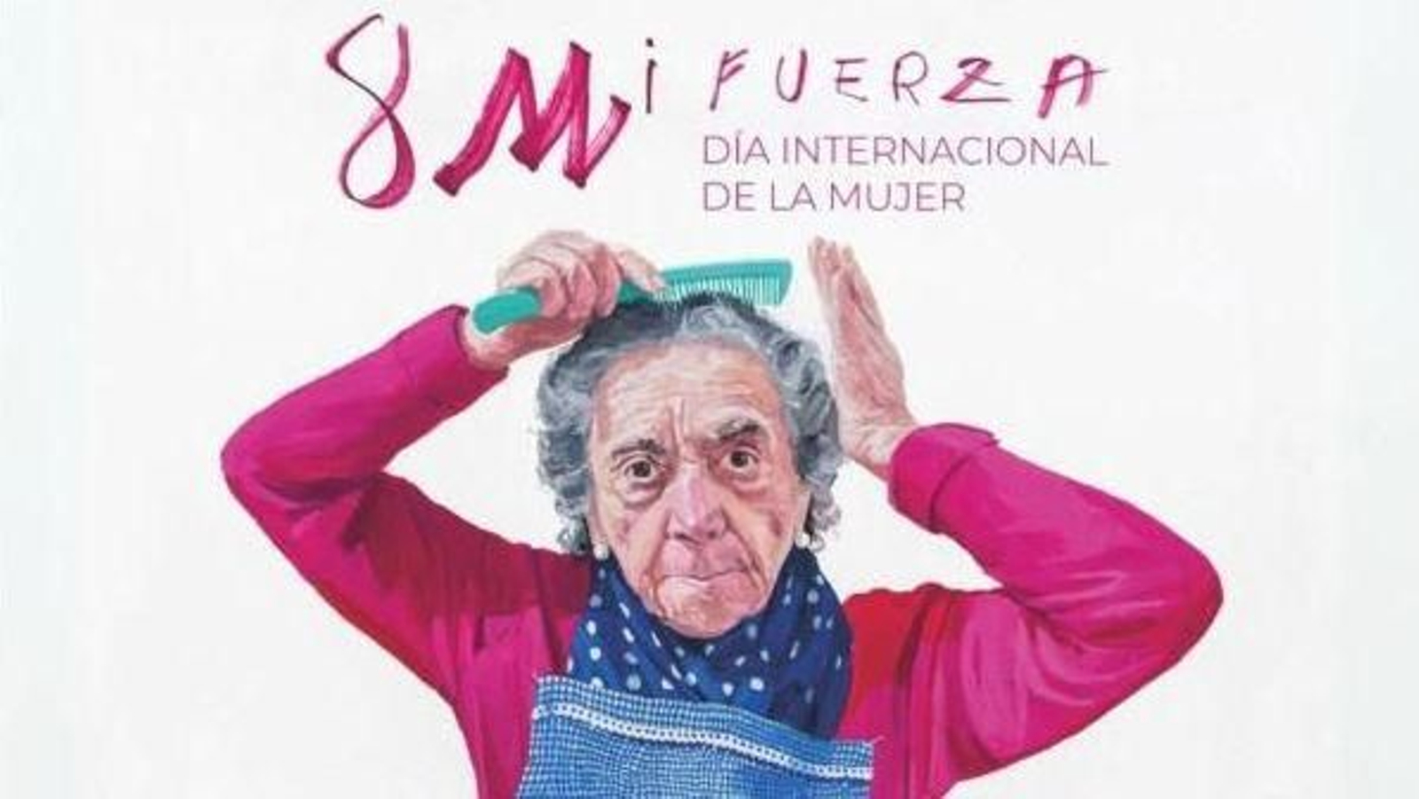 Detalle del cartel del 8-M de Sevilla con Rosa Moneo como protagonista