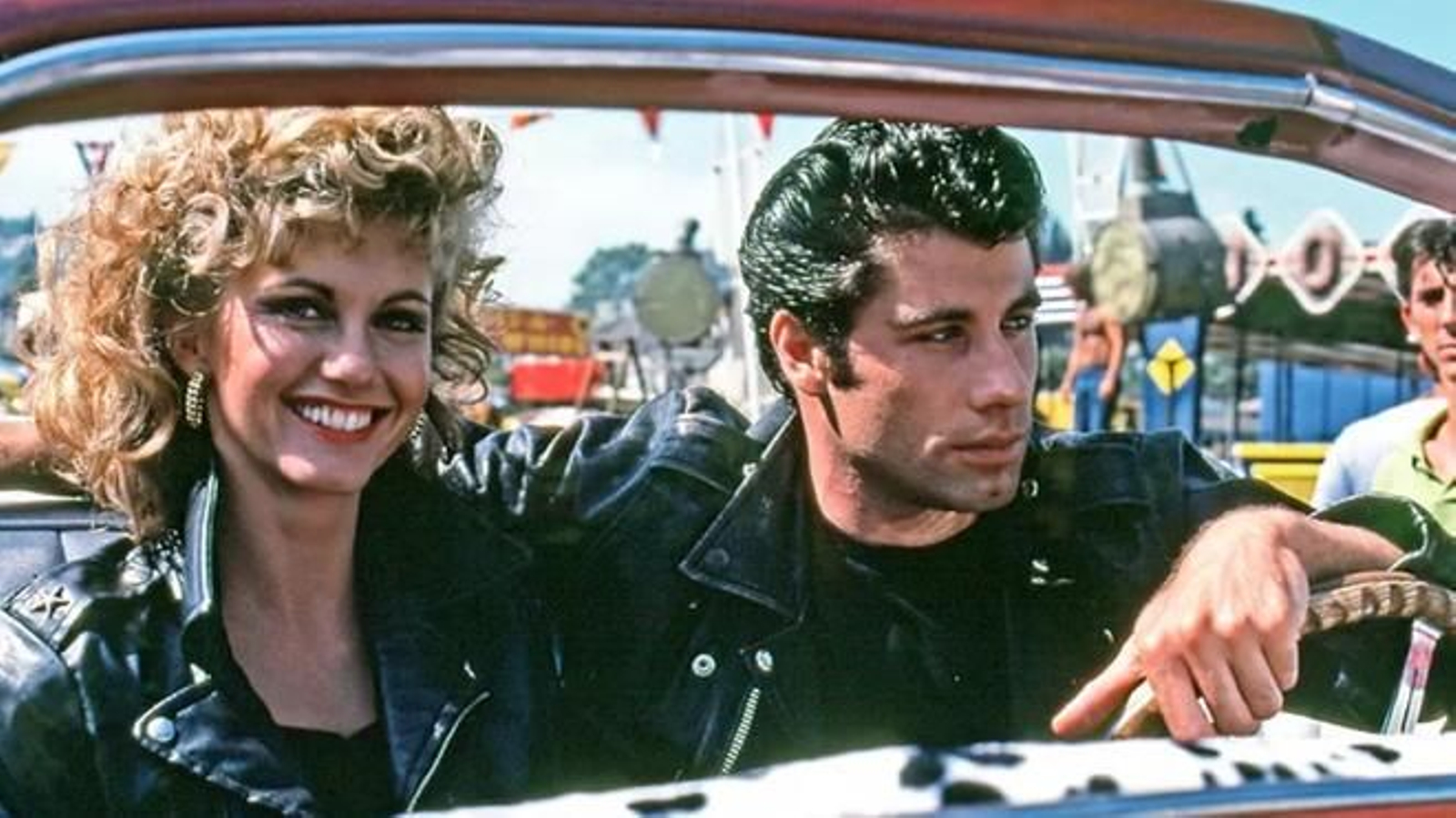 Olivia Newton-John junto a John Travolta en los papeles de Sandy y Danny Zucko