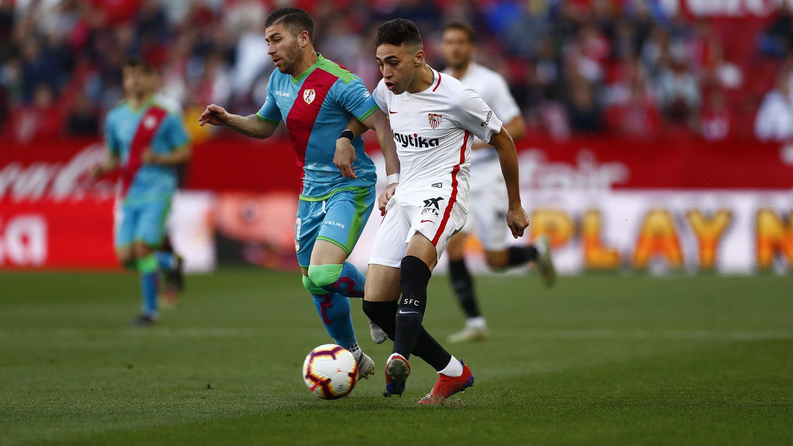 El sevillista Munir, durante el partido.