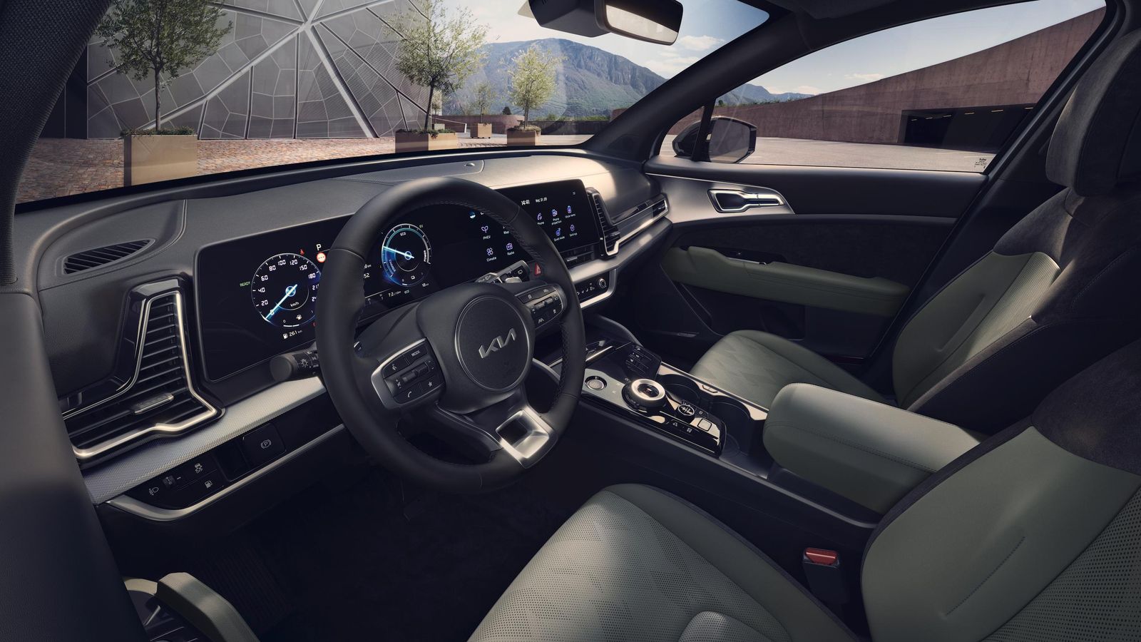 El color de la tapicería y guarnecidos de esta Edicion 30 Aniversario del Sportage son específicos.