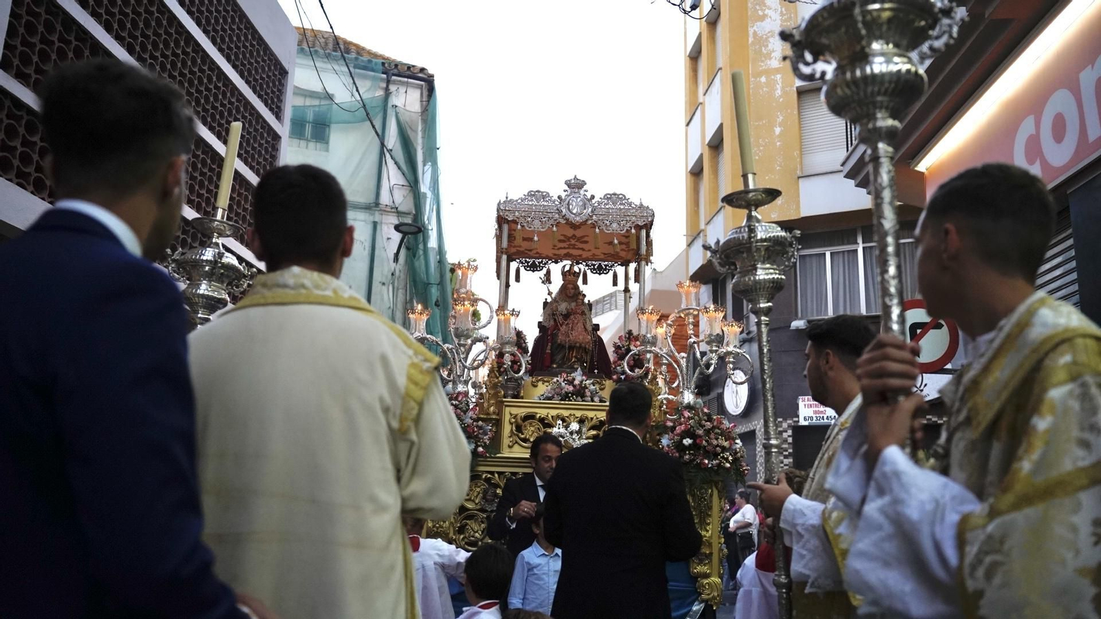 Fotografias de la procesión de la Virgen de Europa por las calles de Algeciras