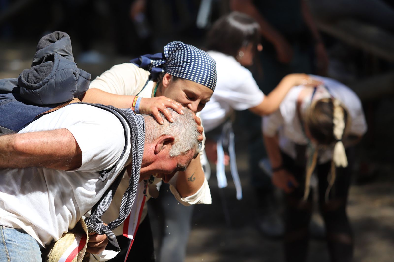Imágenes de la Hermandad del Rocío de Huelva en la charca