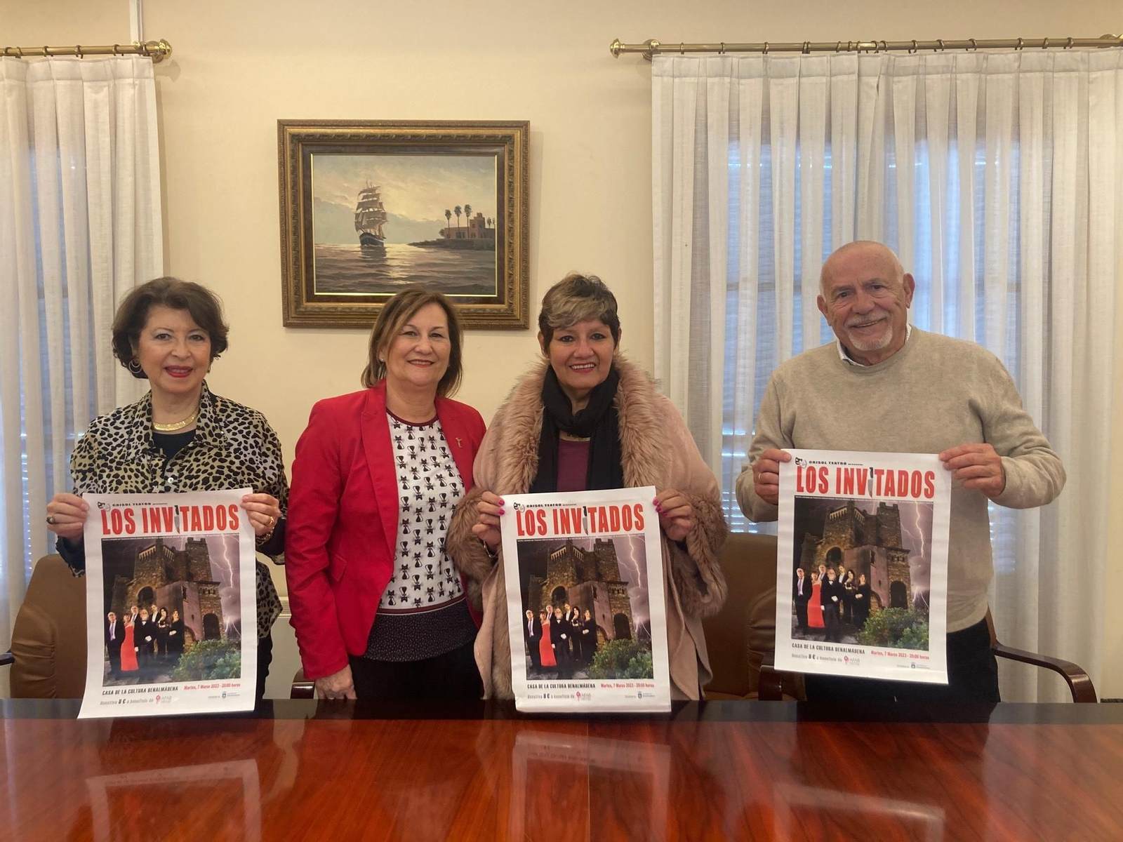 La presentación de la obra teatral en el Ayuntamiento.