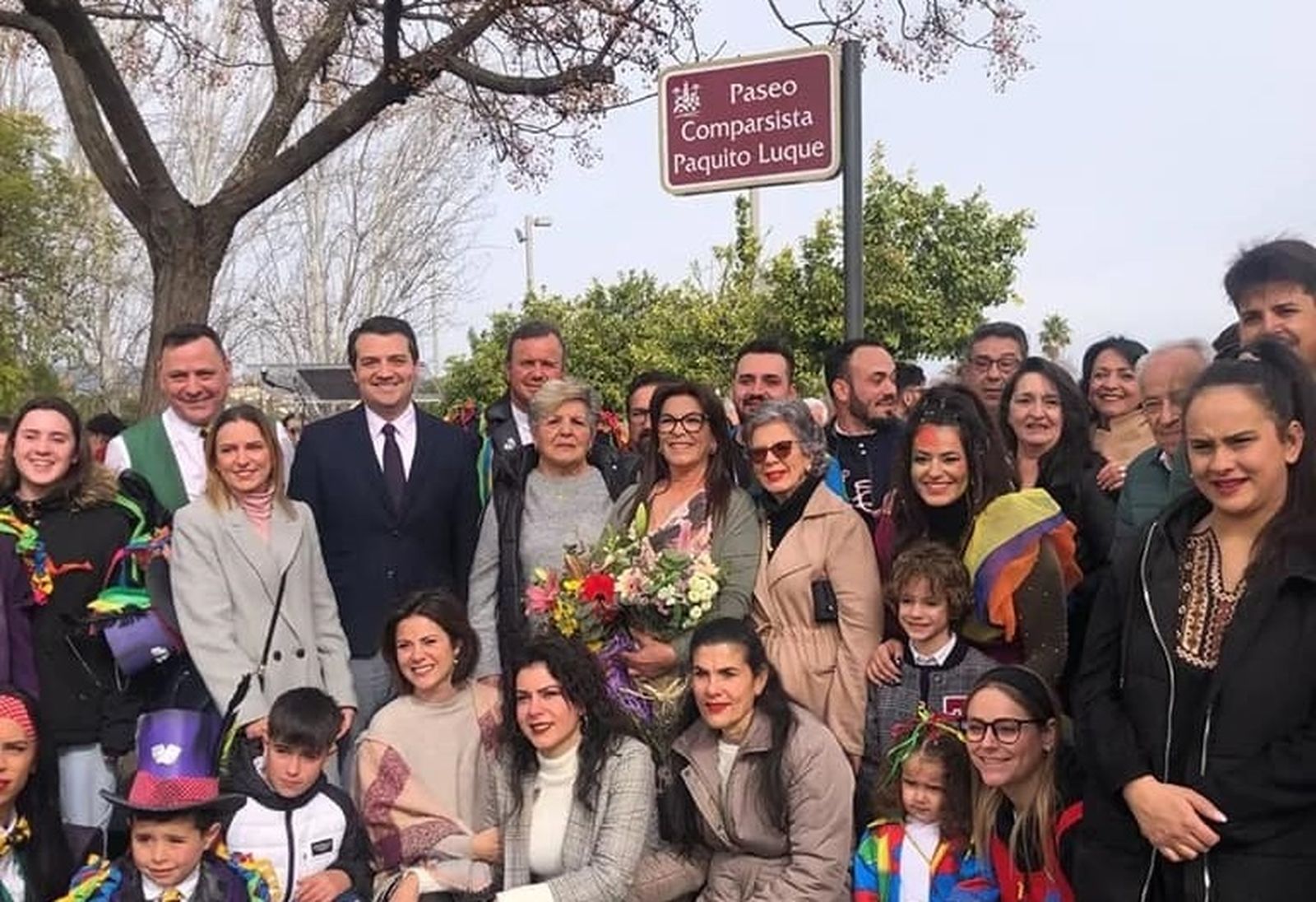 Inauguración del paseo Comparsista Paquito Luque.