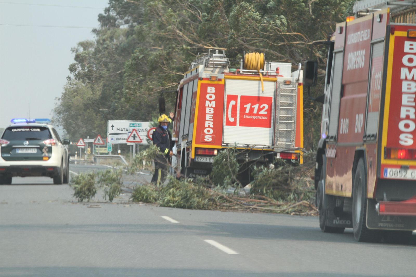 Las imágenes del incendio en Moguer y Mazagón