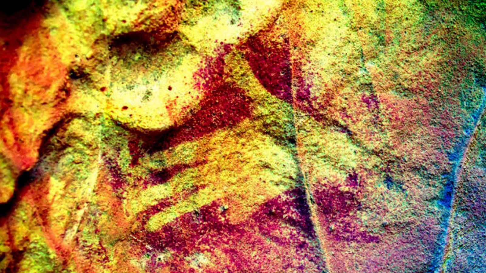 Una de las manos en negativo halladas en el abrigo de la Abejera II.