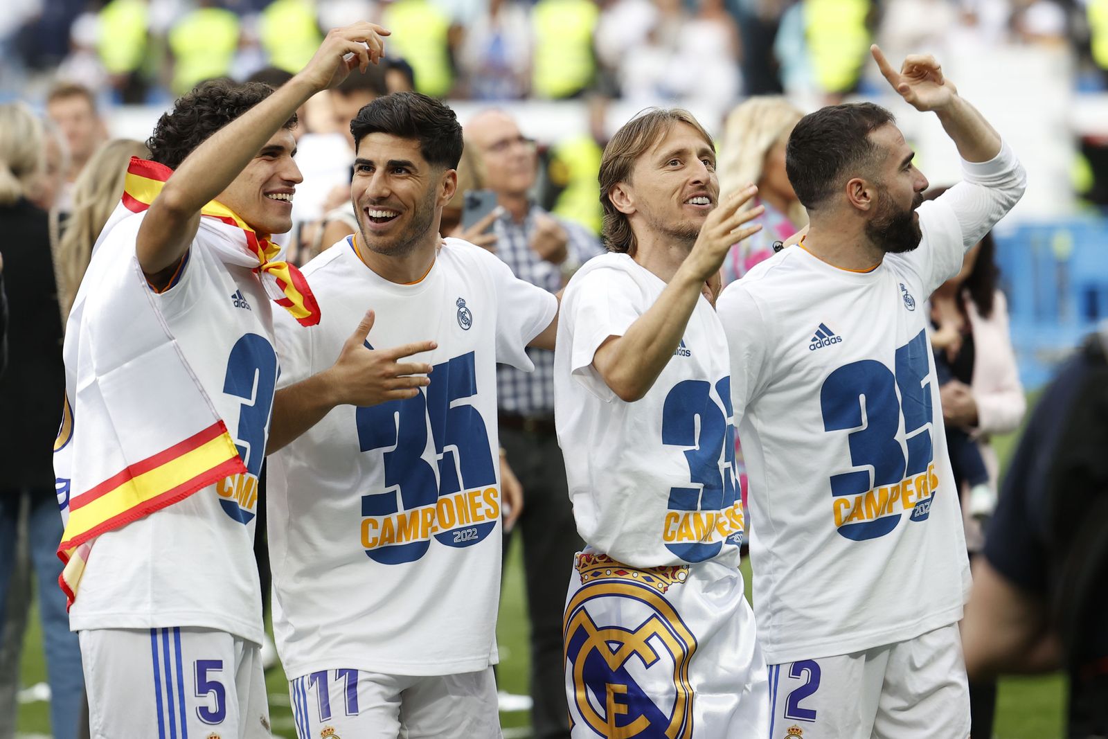 Victoria del Real Madrid y celebración del título de Liga