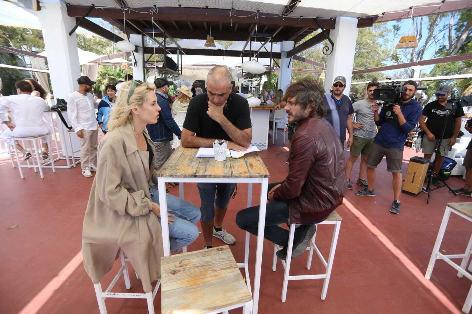 Las fotos del rodaje de la serie 'Malaka' en los Baños del Camen