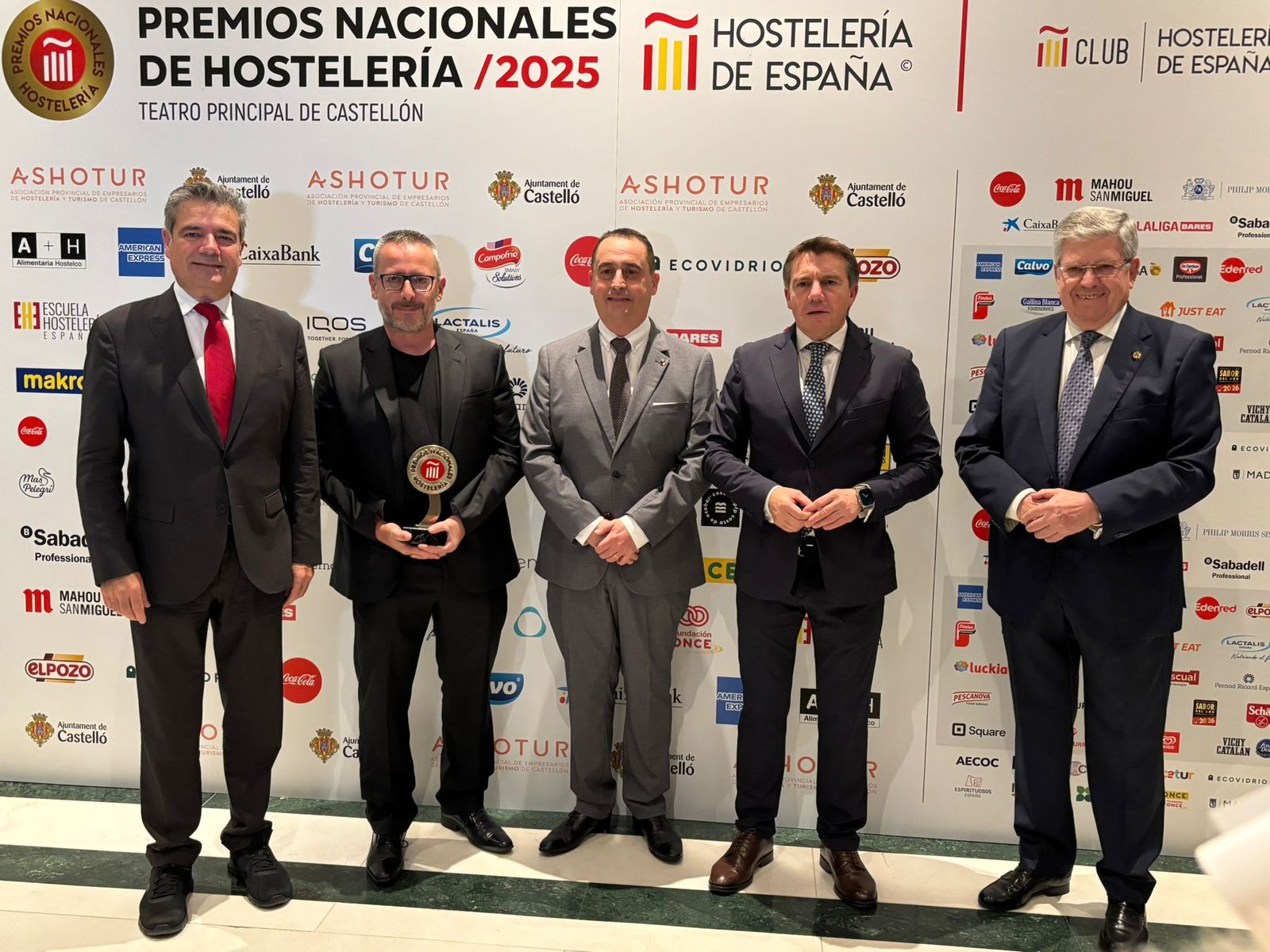 Pedro Sánchez, de Bagá, en los Premios Nacionales de Hostelería 2025.