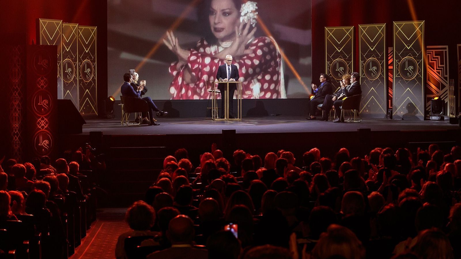 Un momento del 'Lazos de sangre' grabado en el Teatro Villamarta
