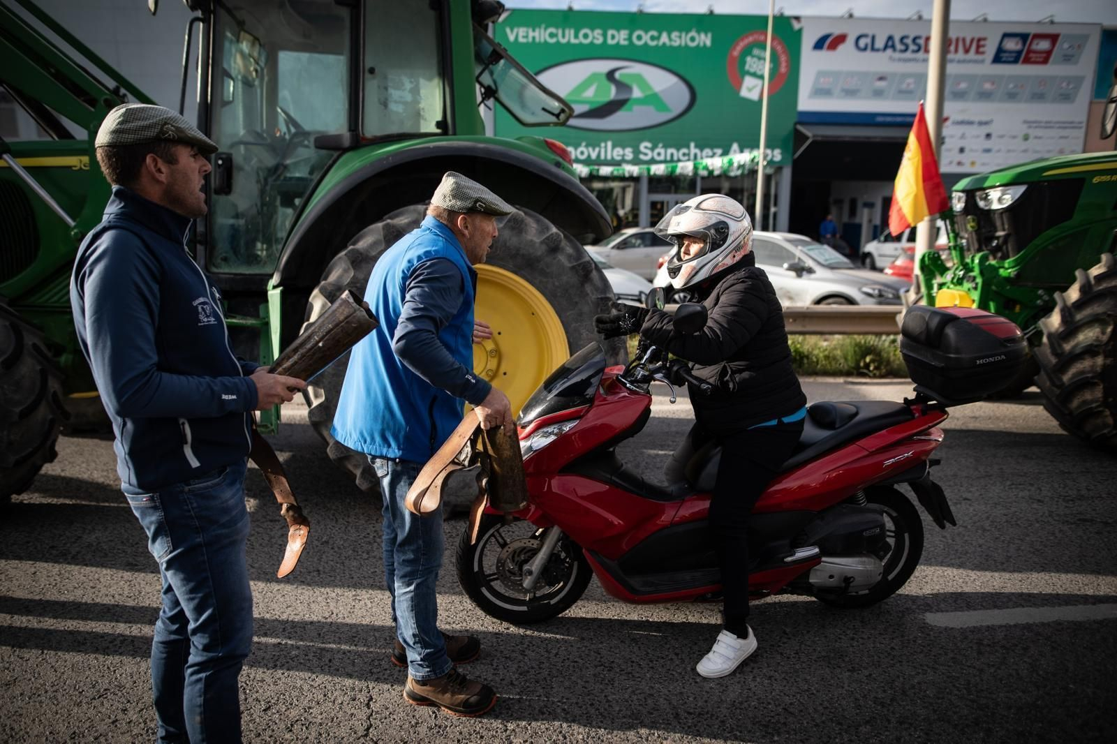 La tractorada de Granada, en imágenes