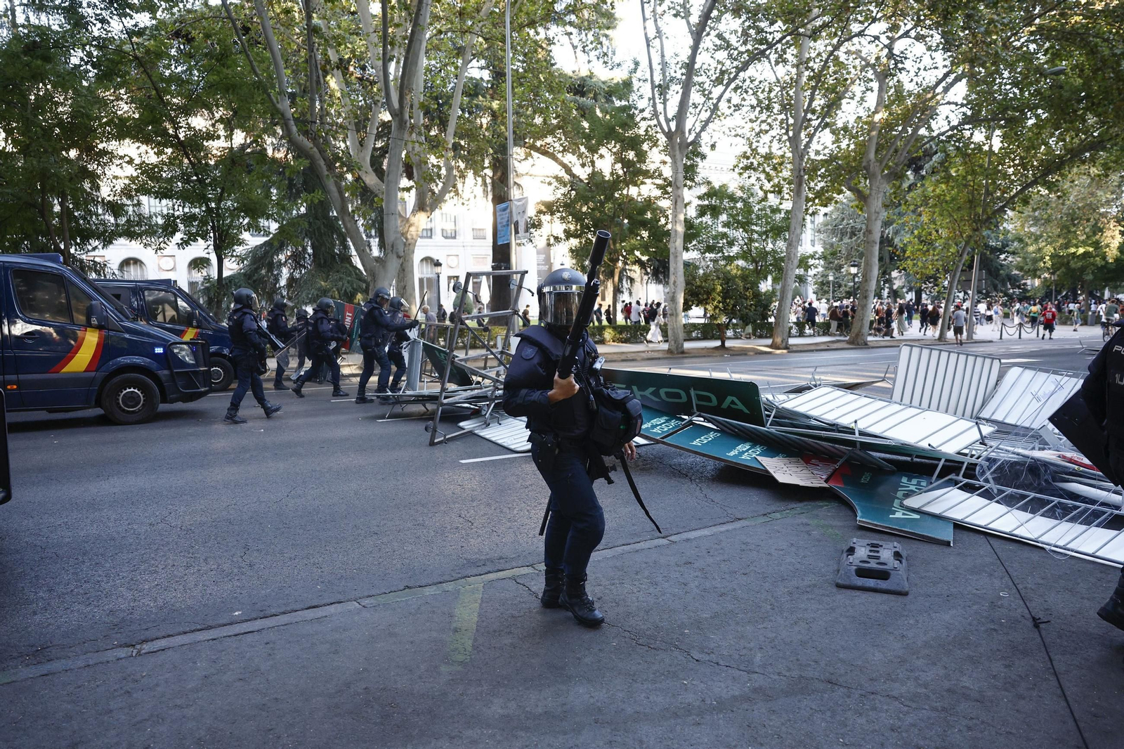 Las fotos de la protestas propalestinas que han obligado a cancelar la última etapa de la Vuelta a España