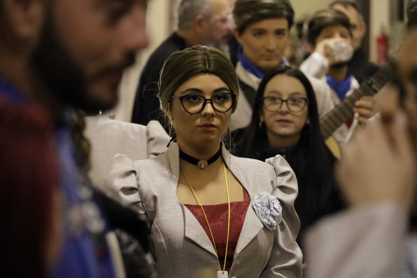 Comparsa La tía de la tiza en camerinos