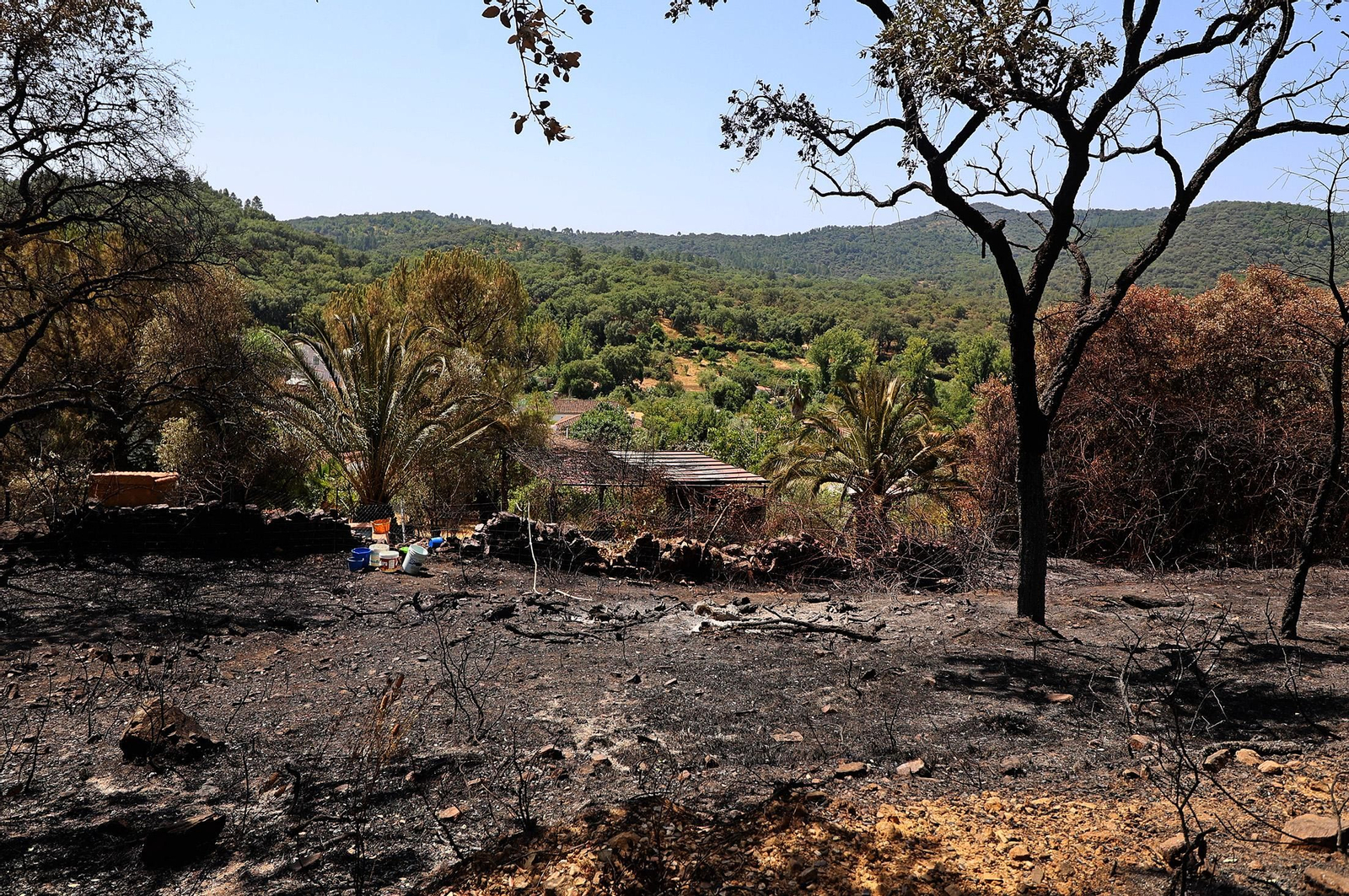 Imágenes de los vecinos de Los Romeros ya en sus casas tras el incendio