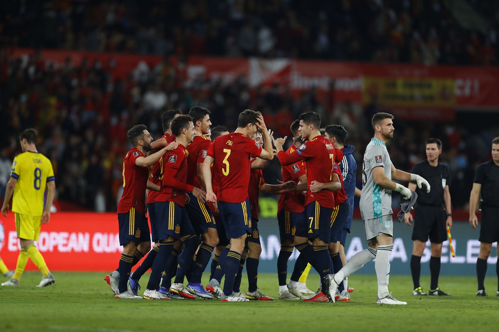 Las imágenes del España-Suecia