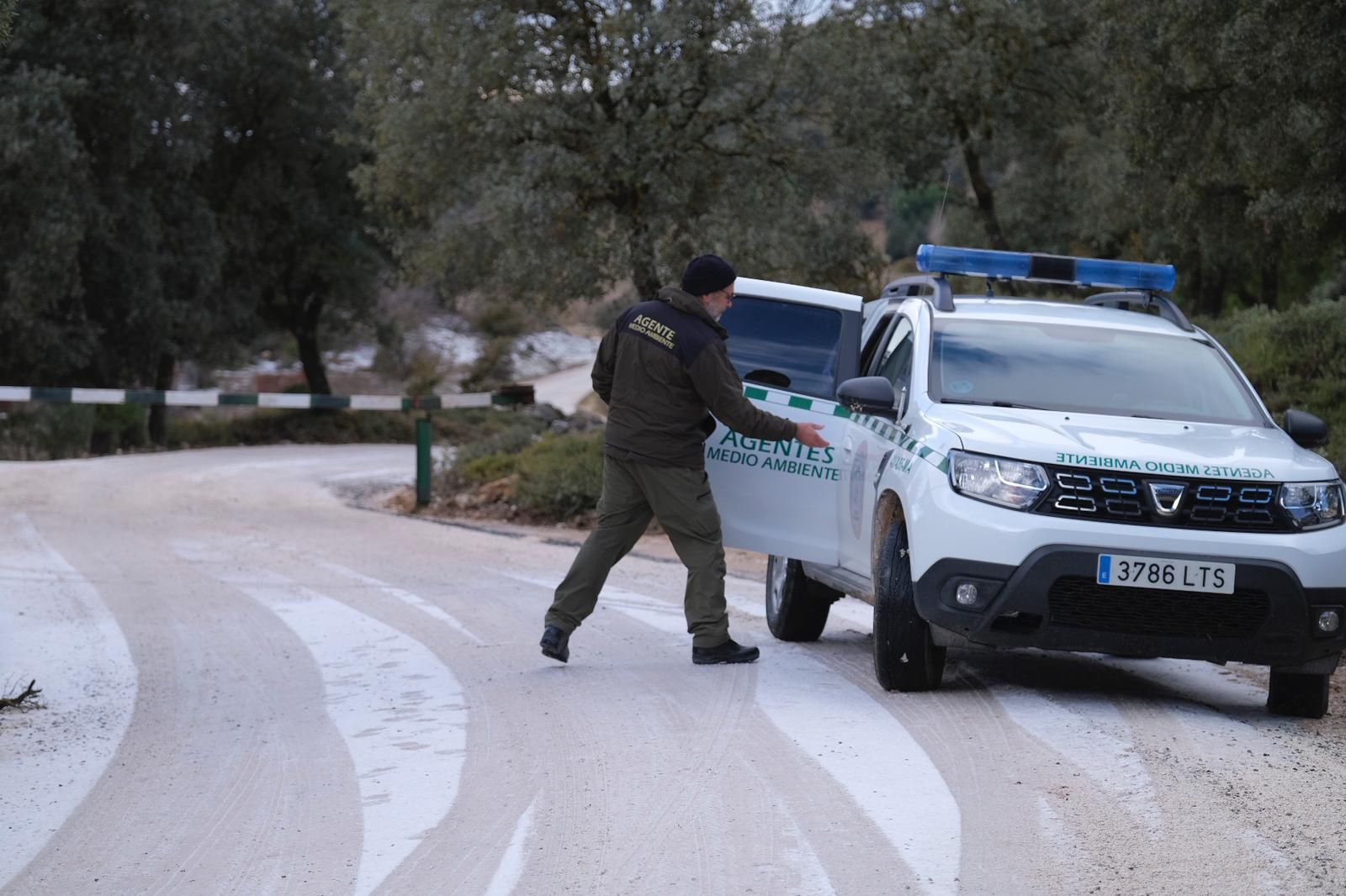 Las fotos de la nieve que cubre Málaga este lunes
