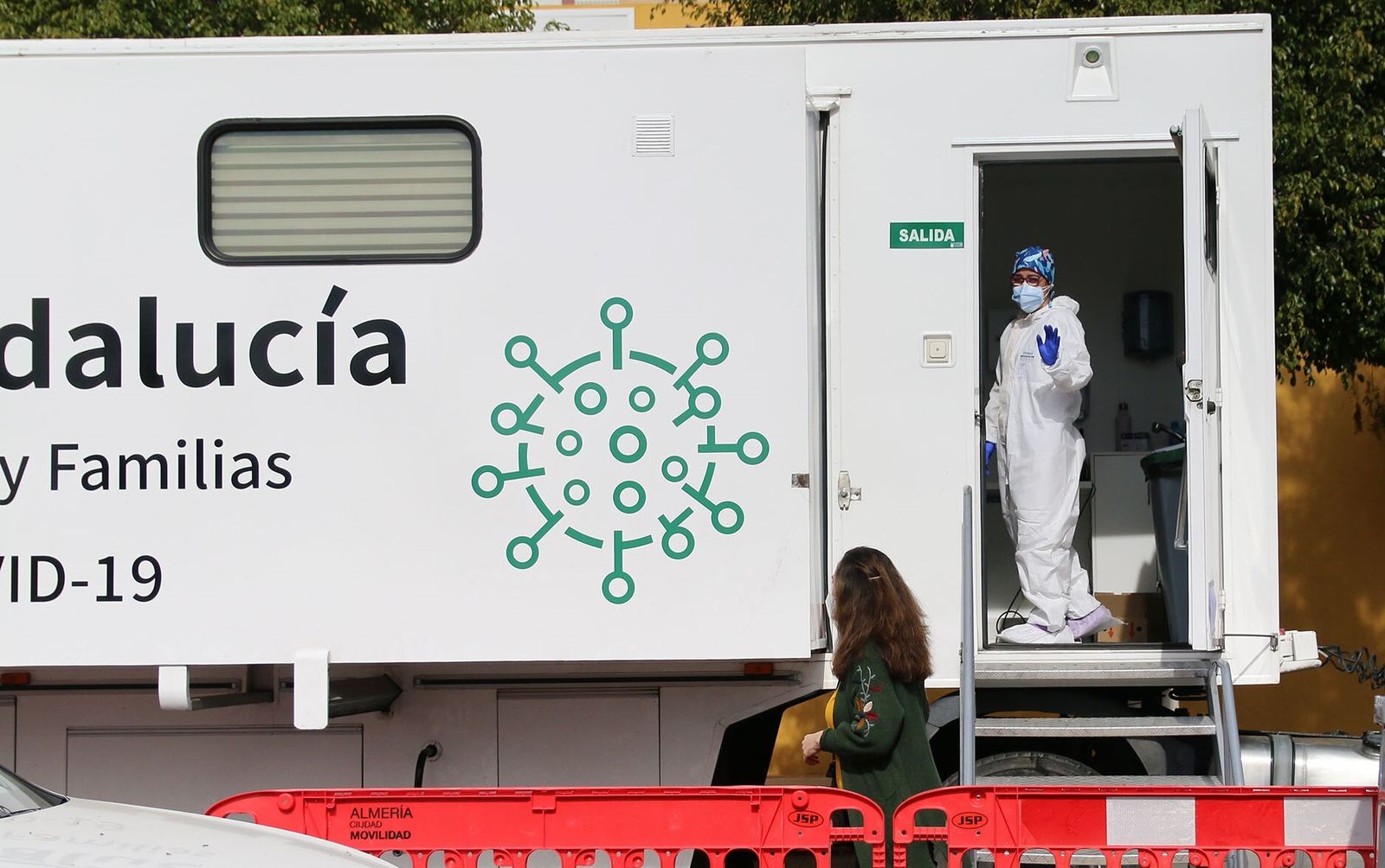 Uno de los camiones de cribados de la Junta de Andalucía.