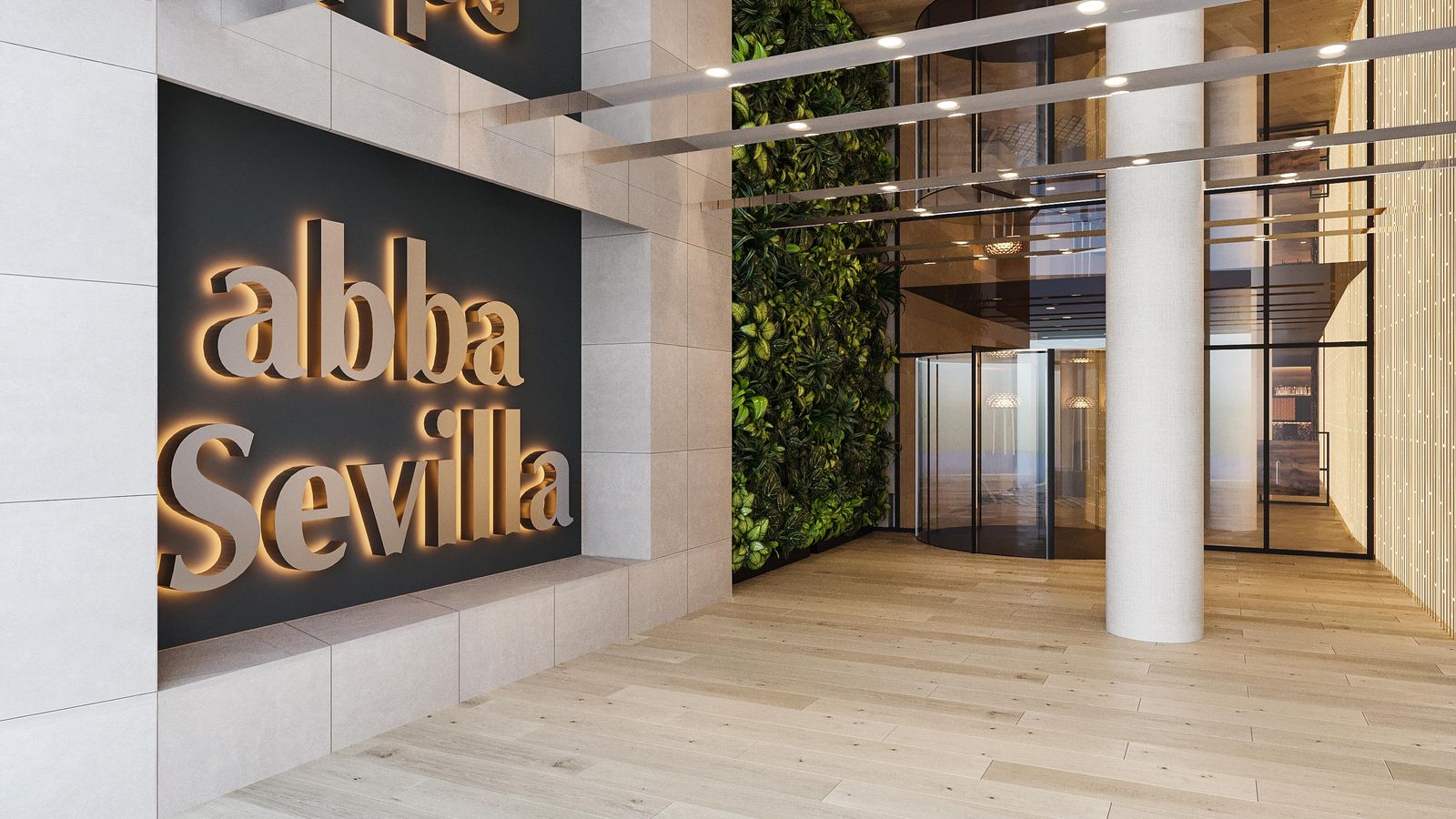 Recreación de la entrada del hotel.