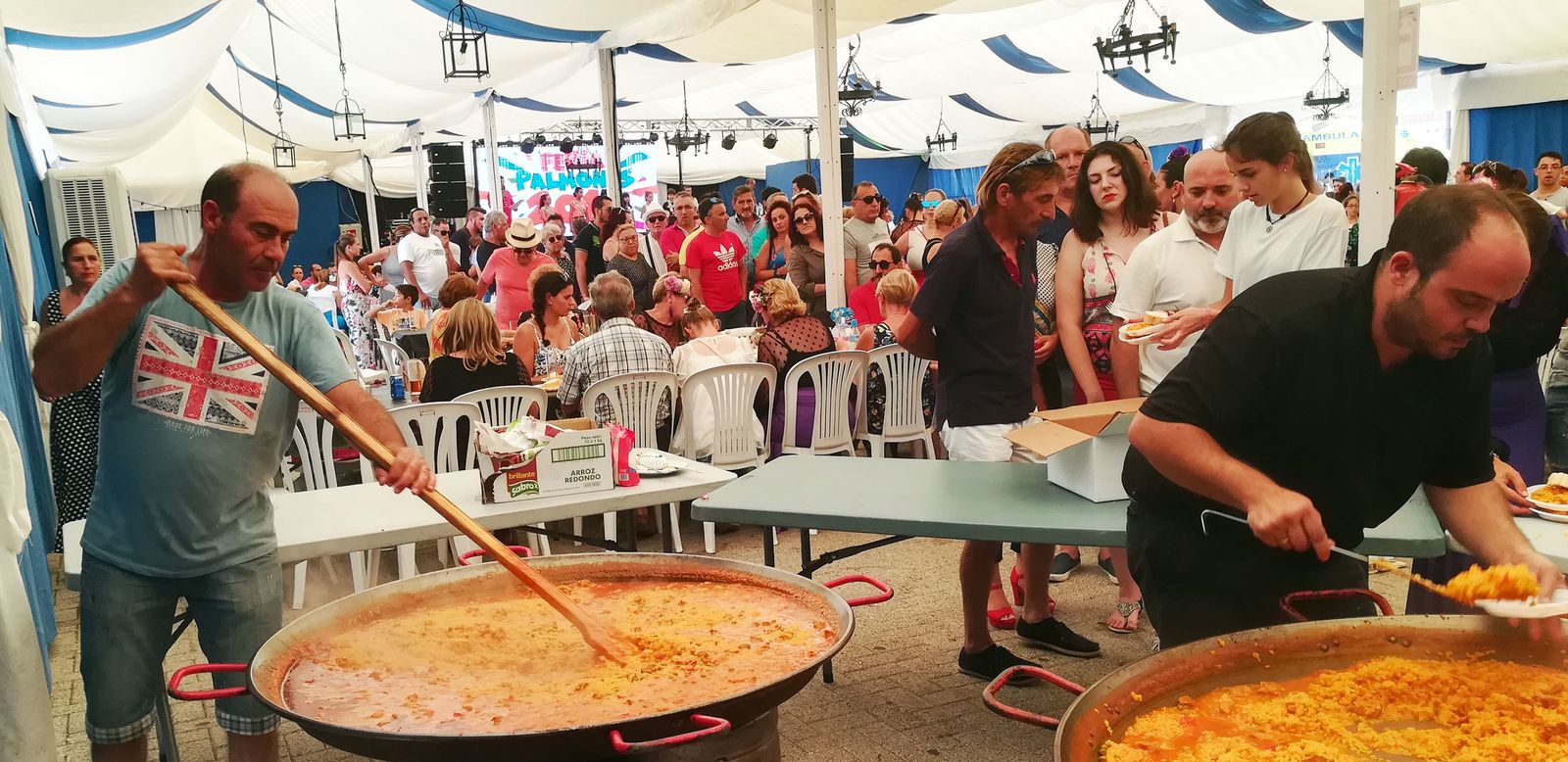 Gómez valora de manera positiva la Feria de Palmones 2018 y destaca el buen ambiente y la gran afluencia de público