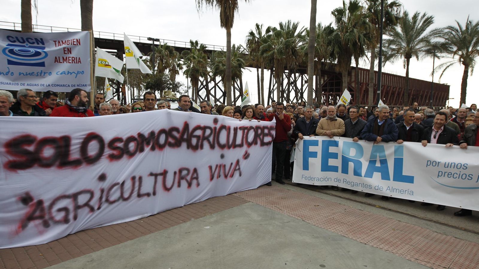 Última gran manifestación y parada en el campo almeriense, allá por febrero de 2016.