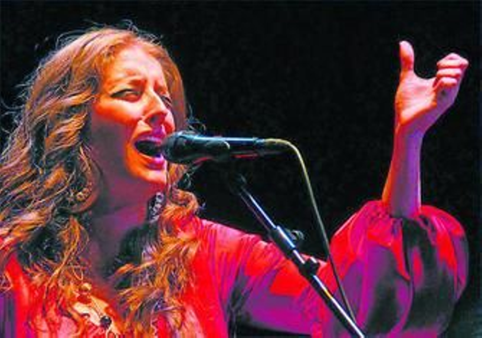 La cantante Argentina en una de sus actuaciones.