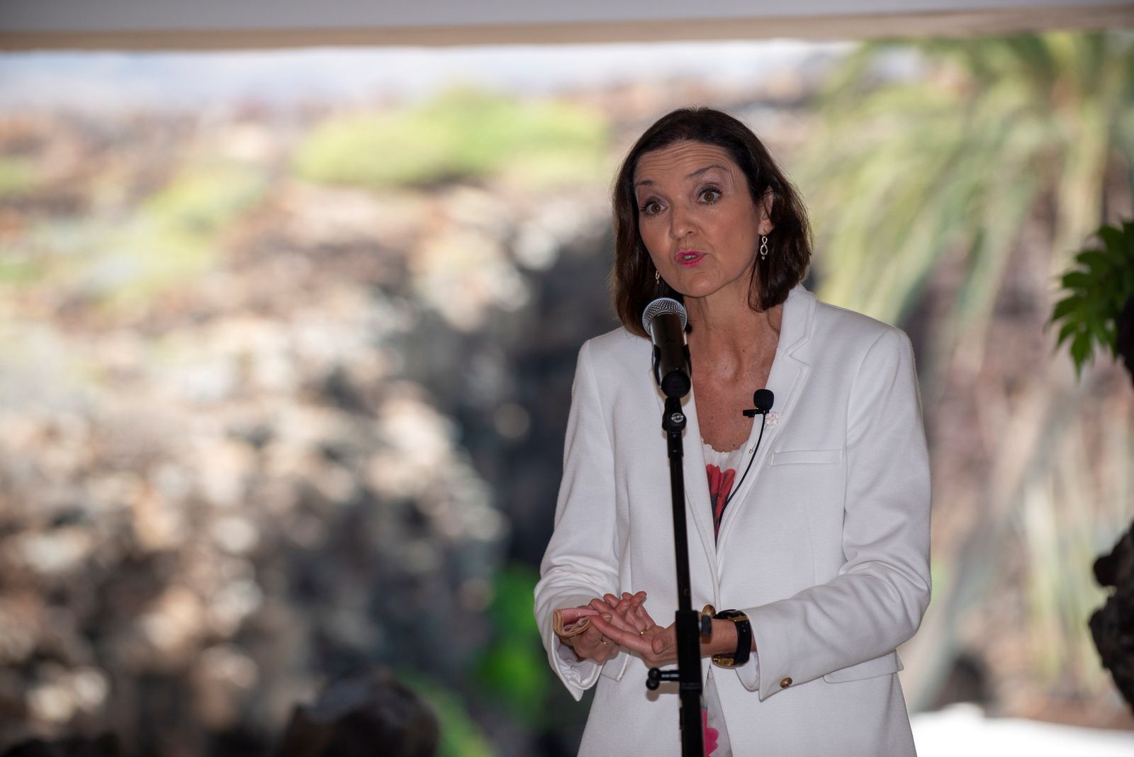 La ministra de Industria, Reyes Maroto, en un acto en Lanzarote.