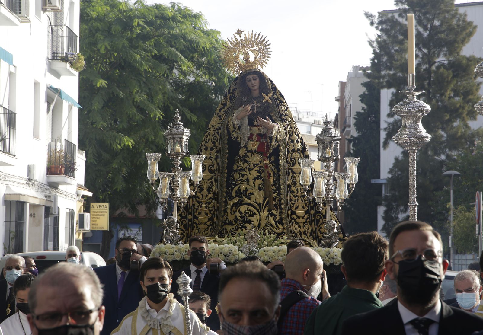Virgen de la Victoria en el Rosario de la Aurora
