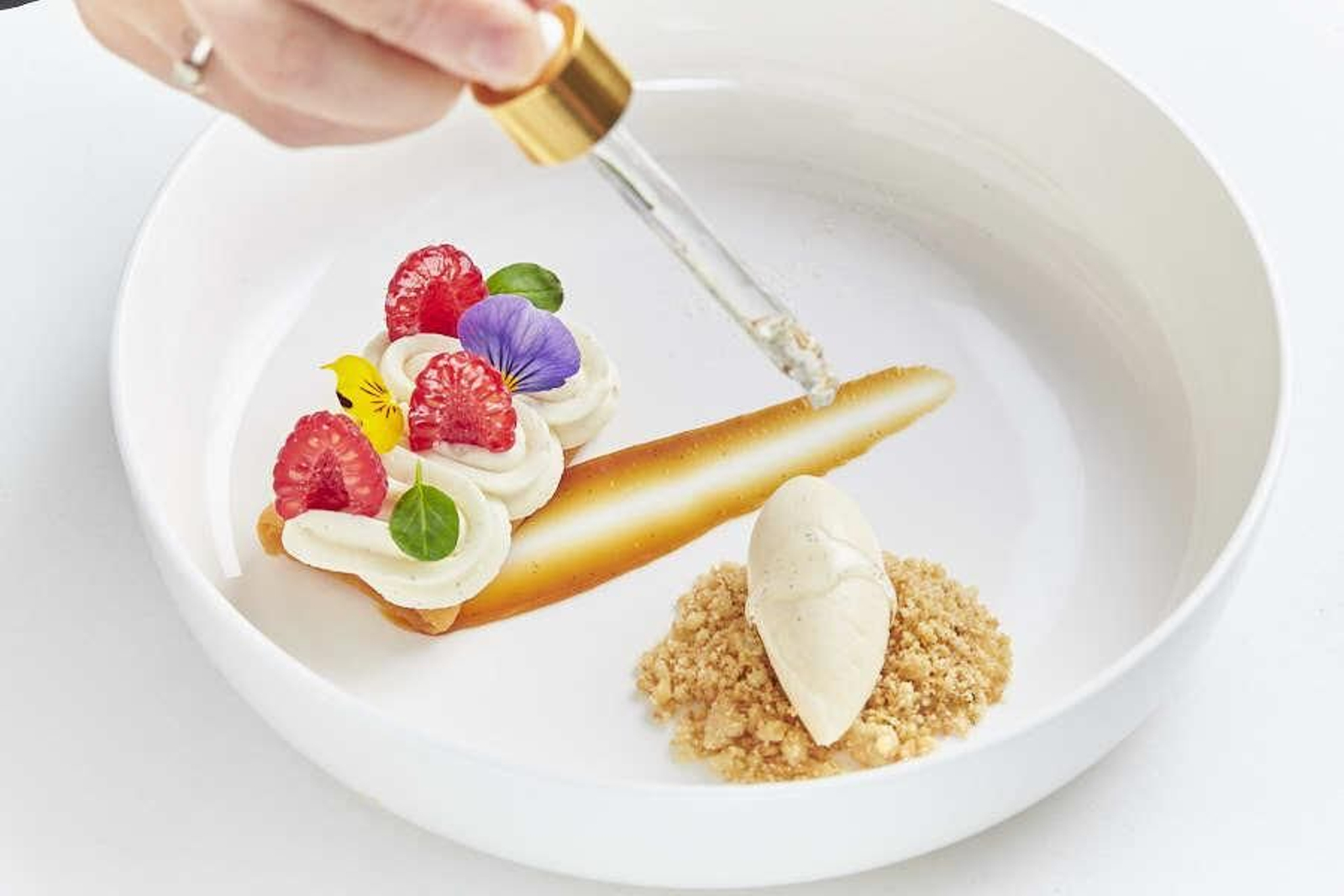 Plato de menu degustación.